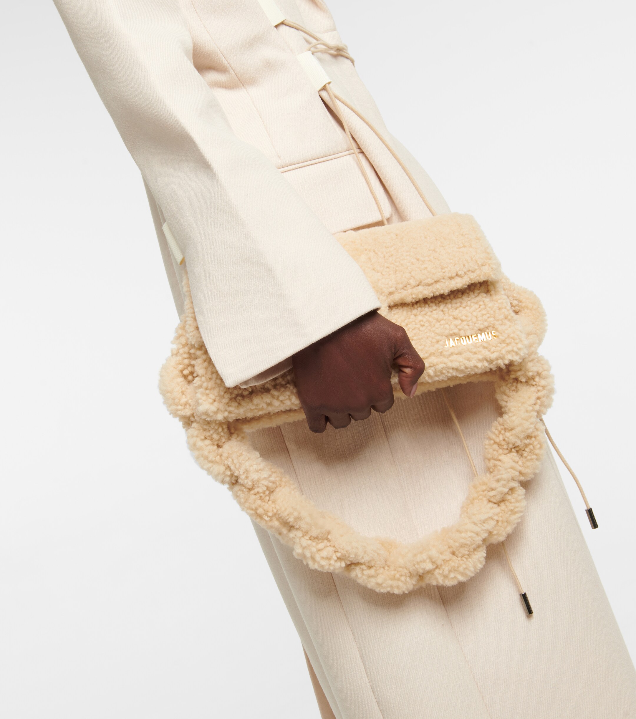 Jacquemus Le Bambidou shearling shoulder bag