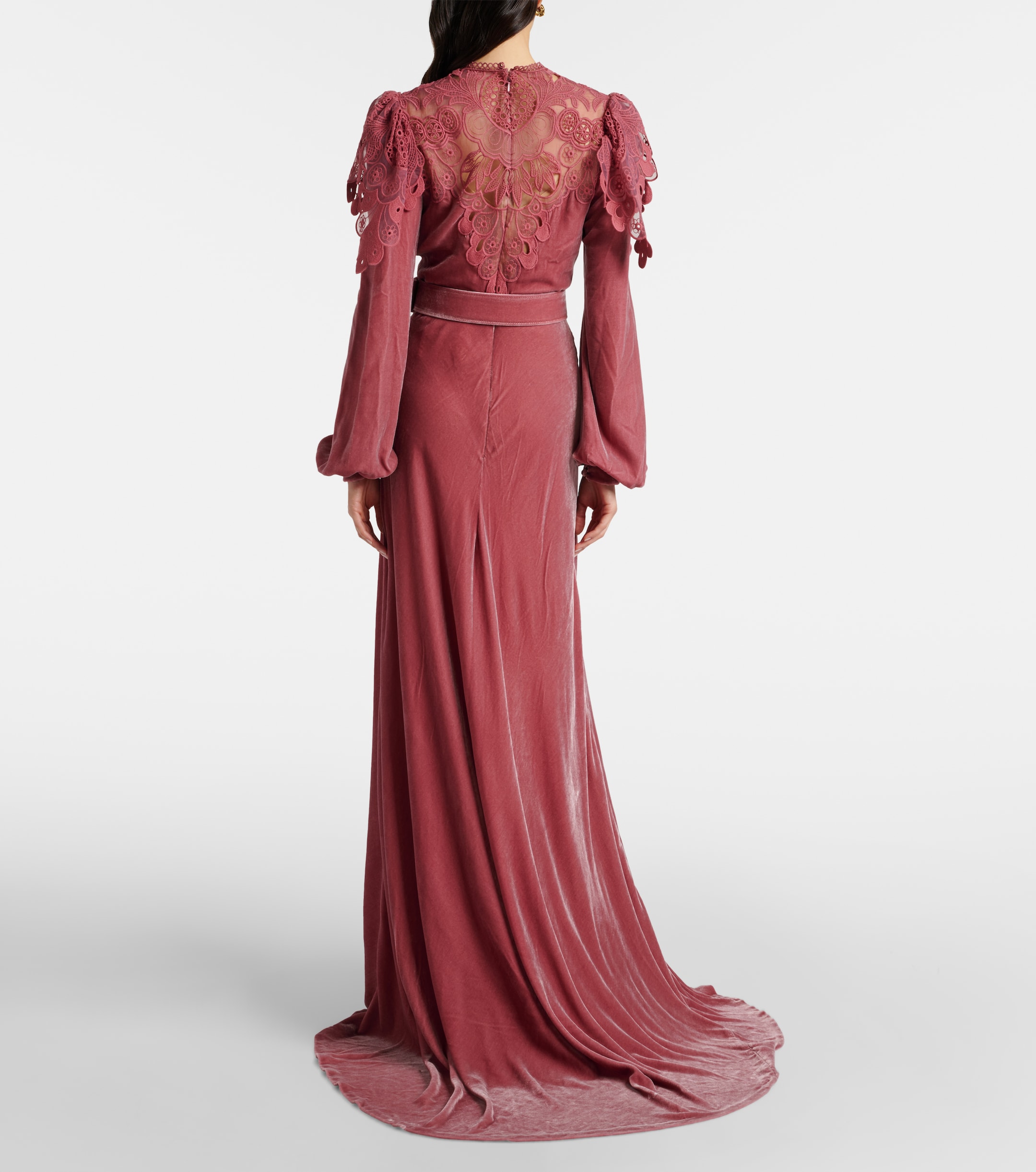 costarellos red dress Costarellos Mellonia draped lam midi dress Costarellos