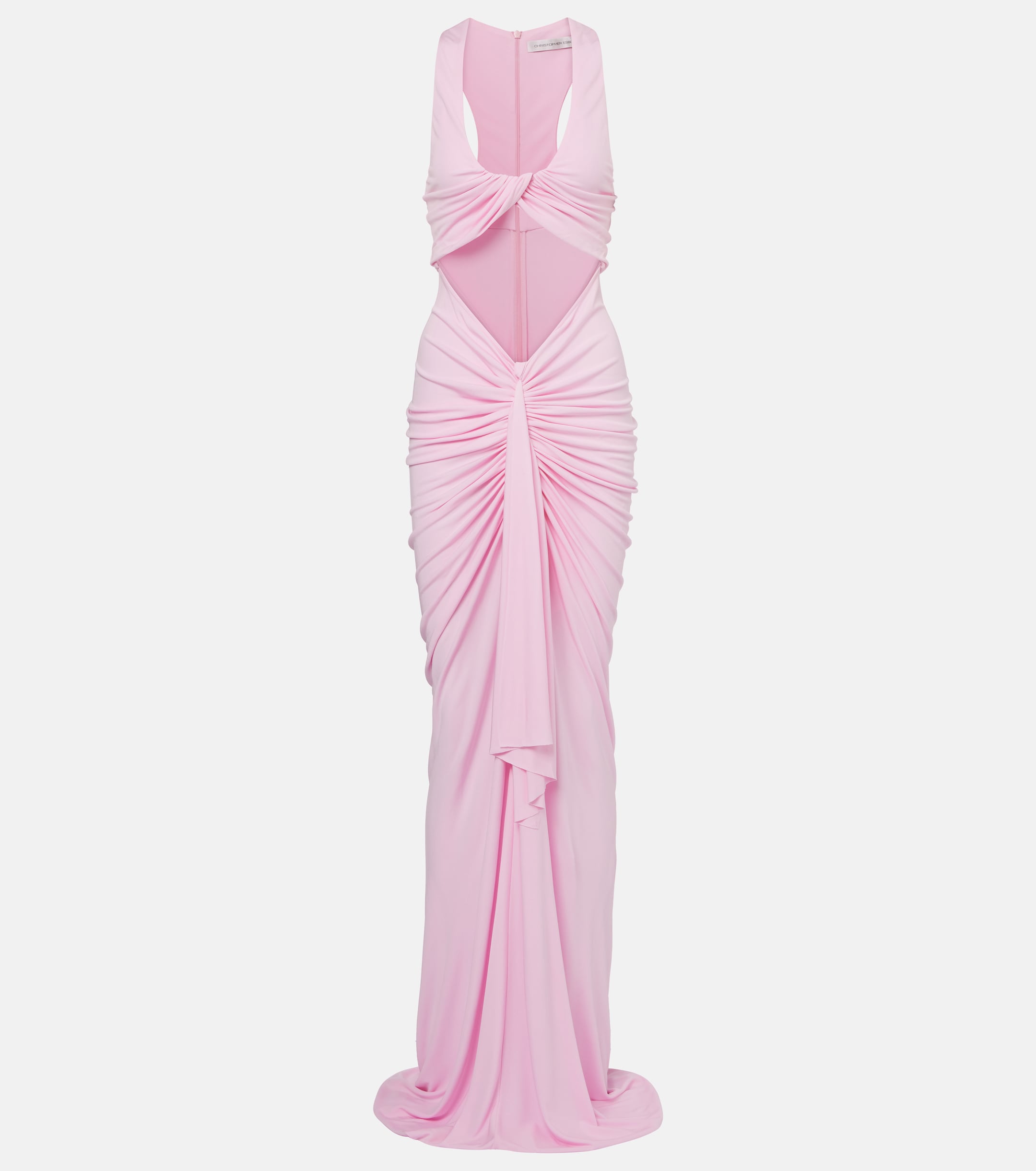 christopher esber vivenda cutout draped jersey maxi dress - womens-guayabera
