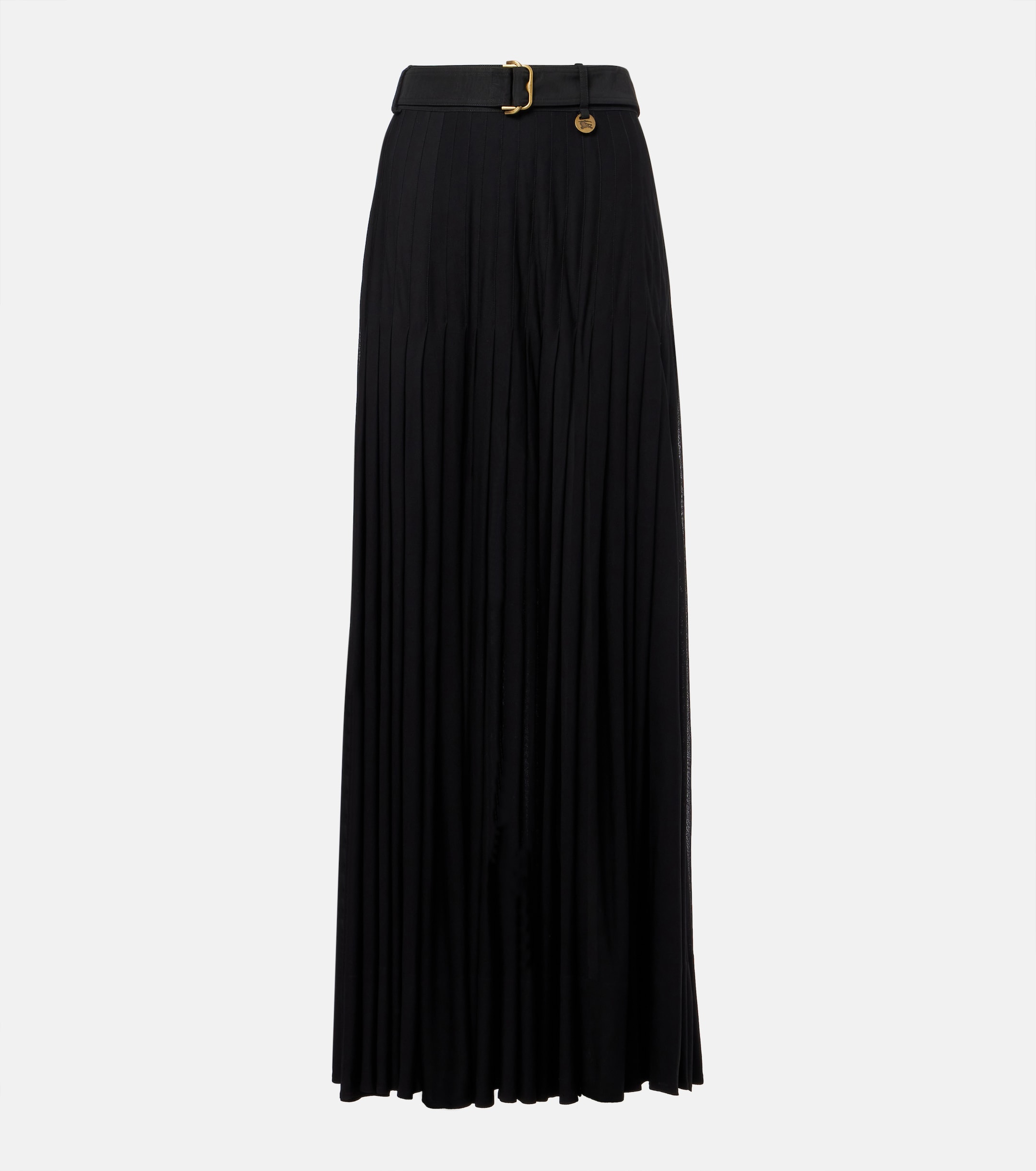 Burberry Pleated cotton-blend maxi skirt thumbnail