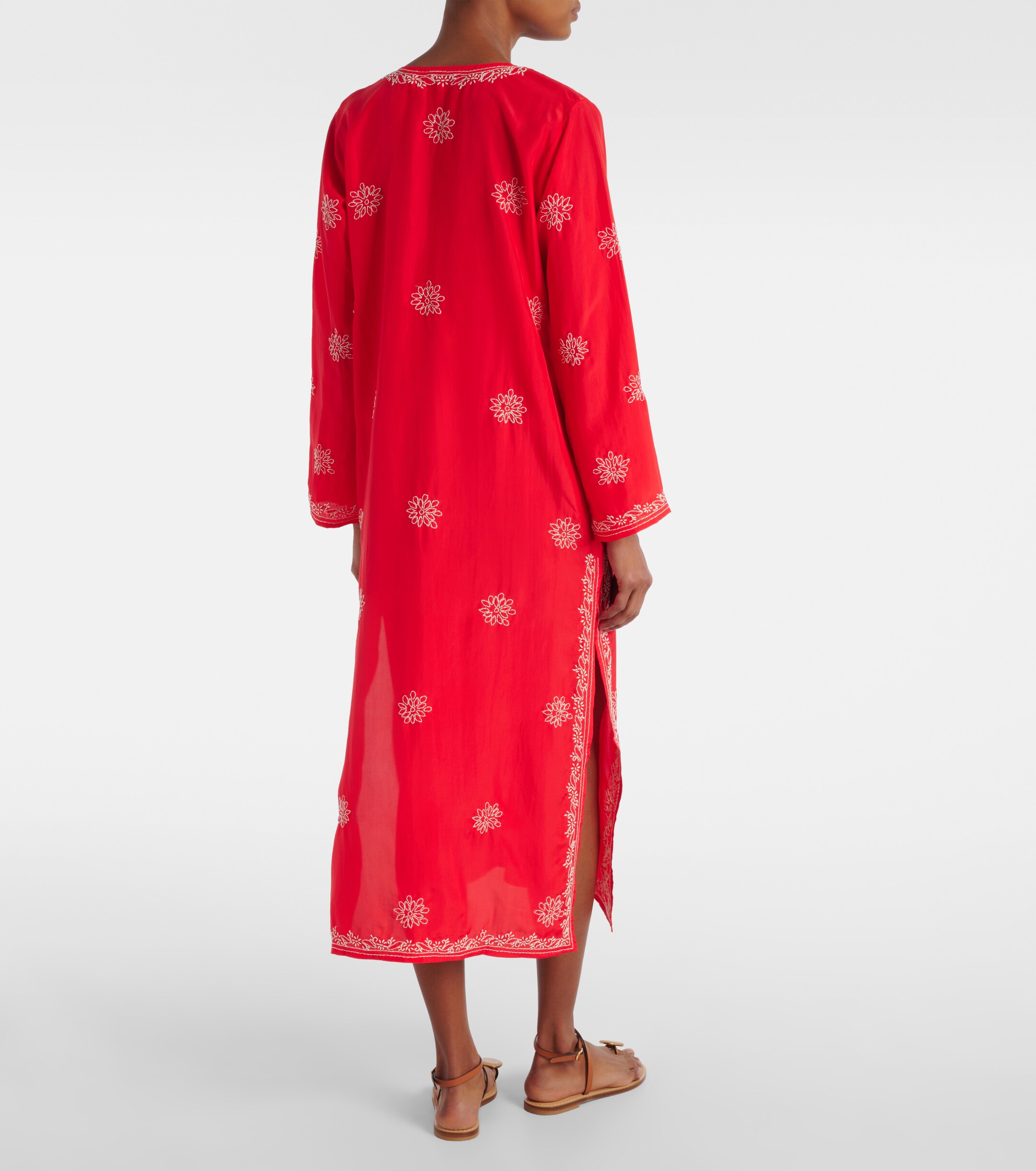Juliet Dunn Juliet Dunn Embroidered silk kaftan