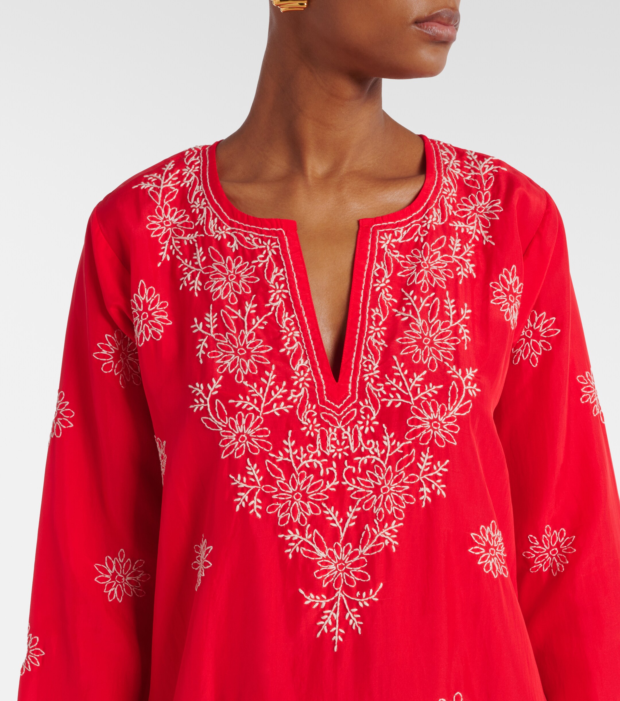 Juliet Dunn Juliet Dunn Embroidered silk kaftan