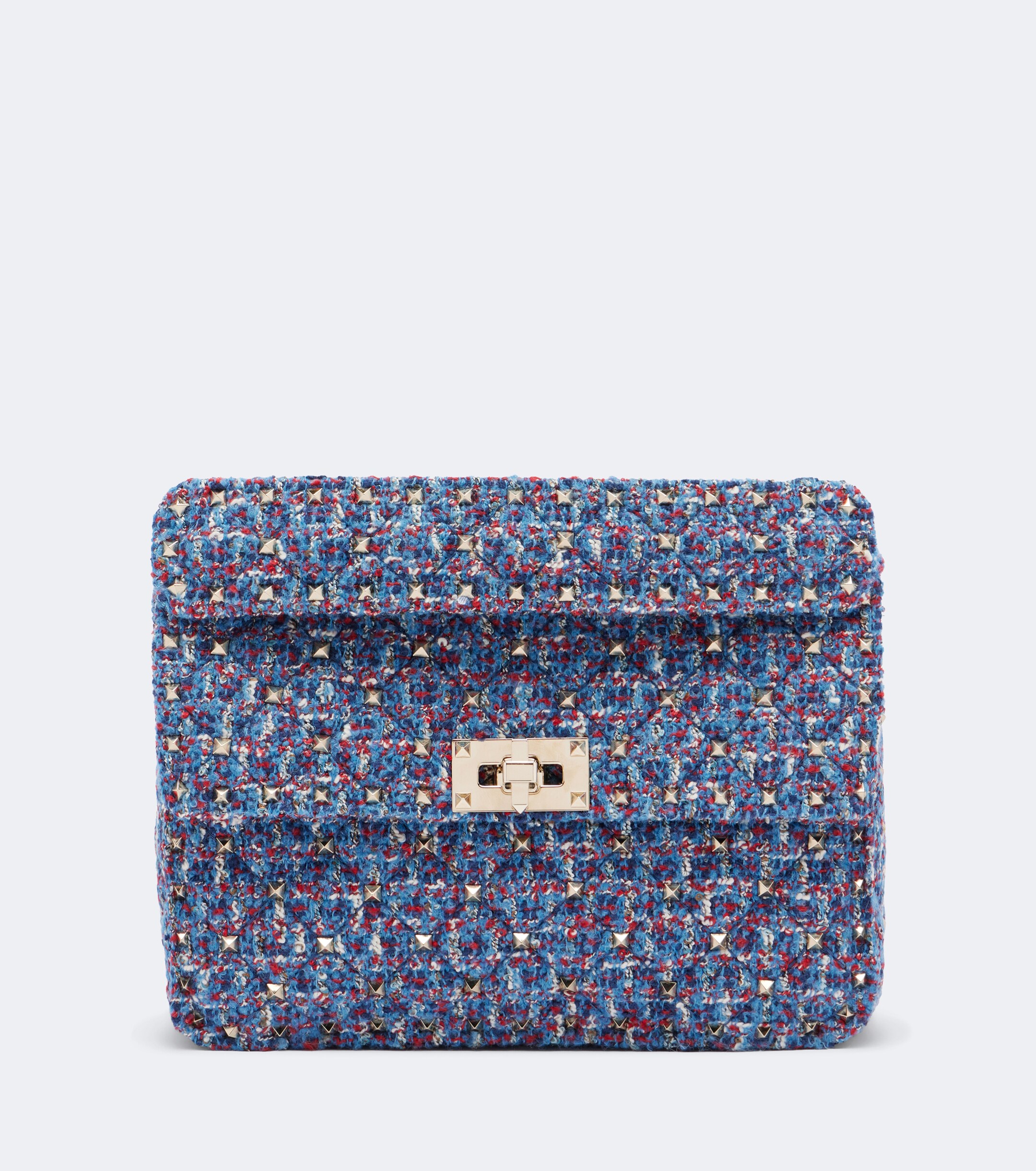 Valentino Garavani Rockstud Spike Medium tweed top-handle bag