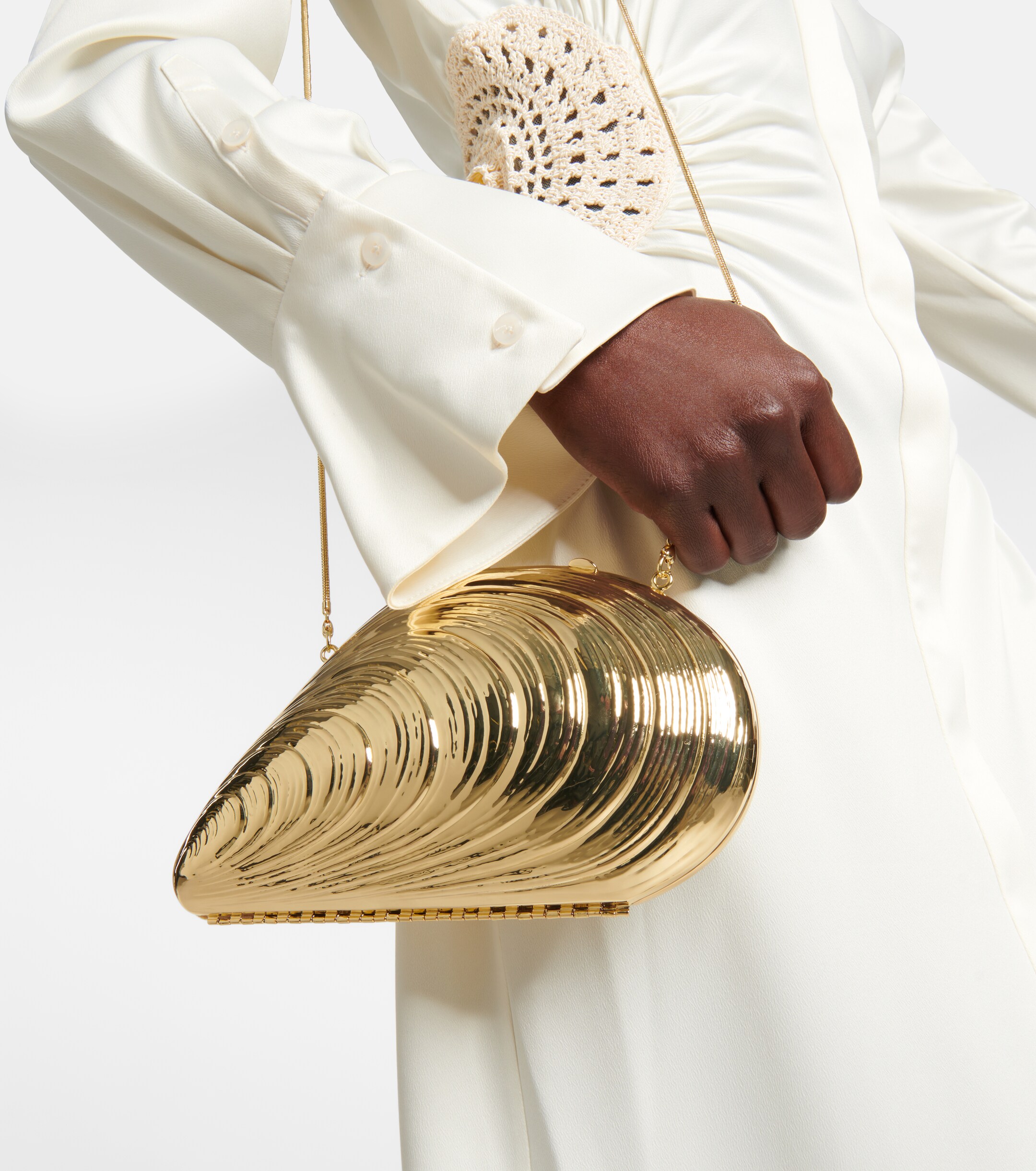SIMKHAI Bridget metal shell clutch