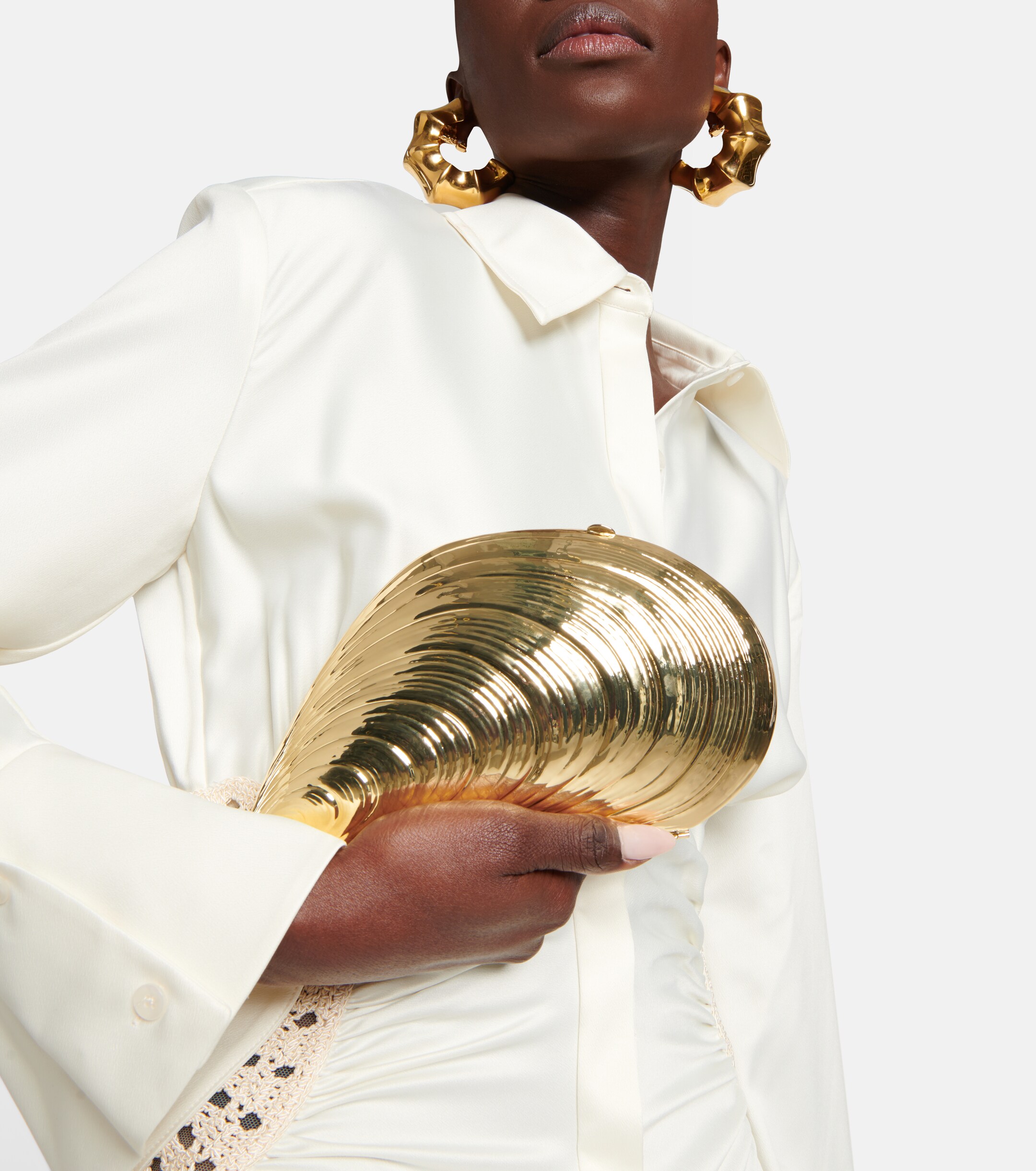 SIMKHAI Bridget metal shell clutch