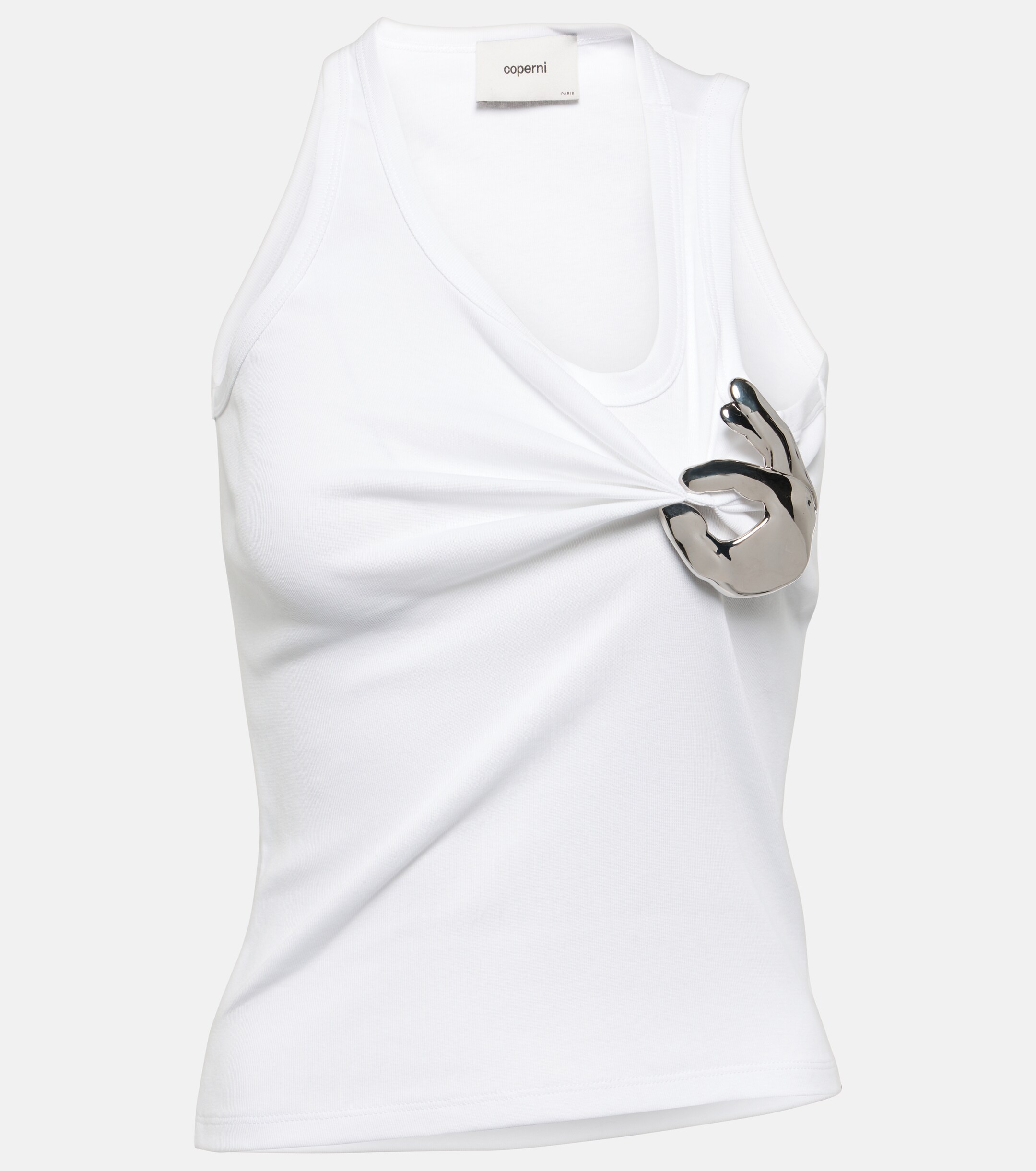 Coperni Emoji embellished cotton tank top