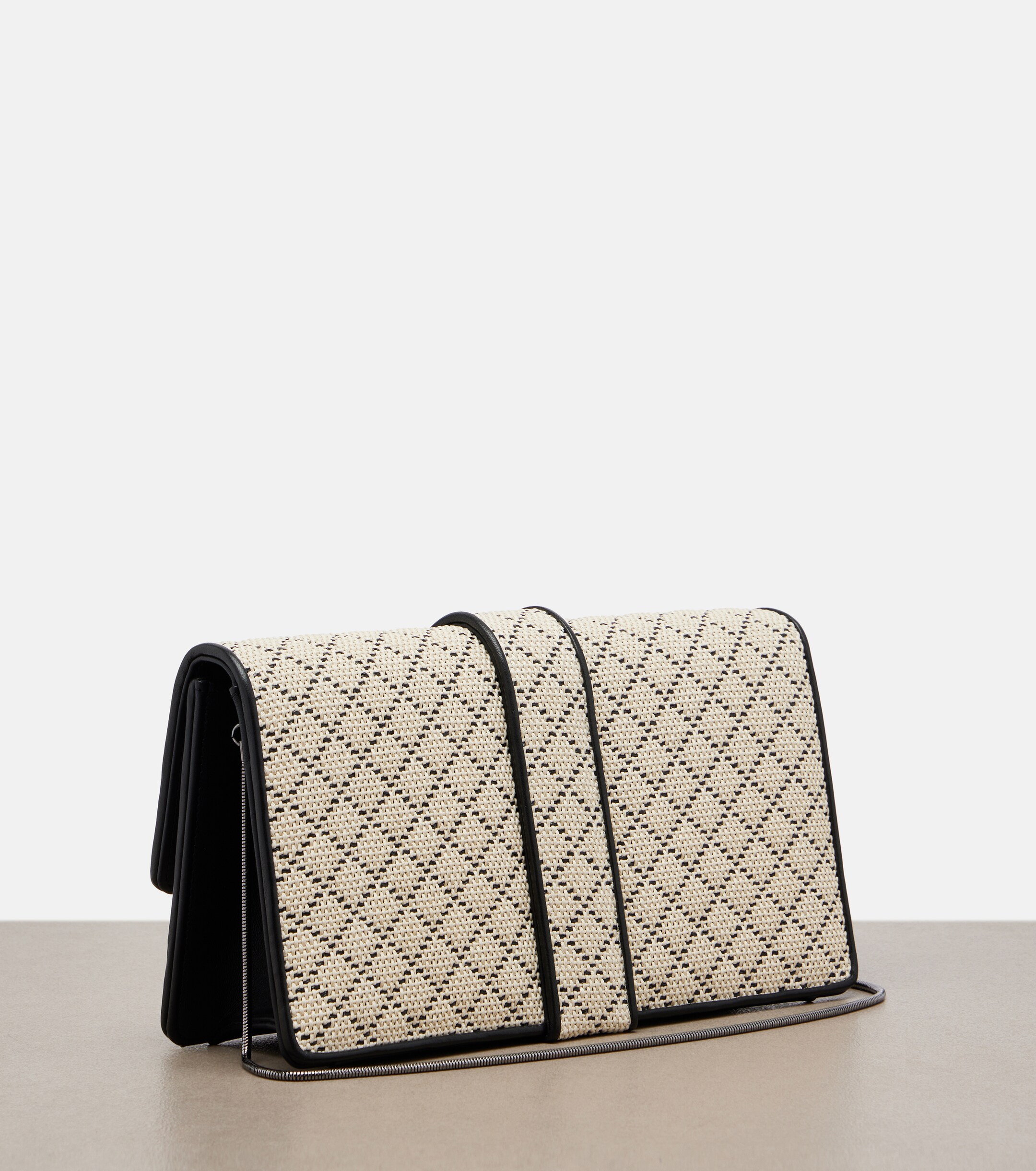 MANOLO BLAHNIK Maycap raffia-effect clutch
