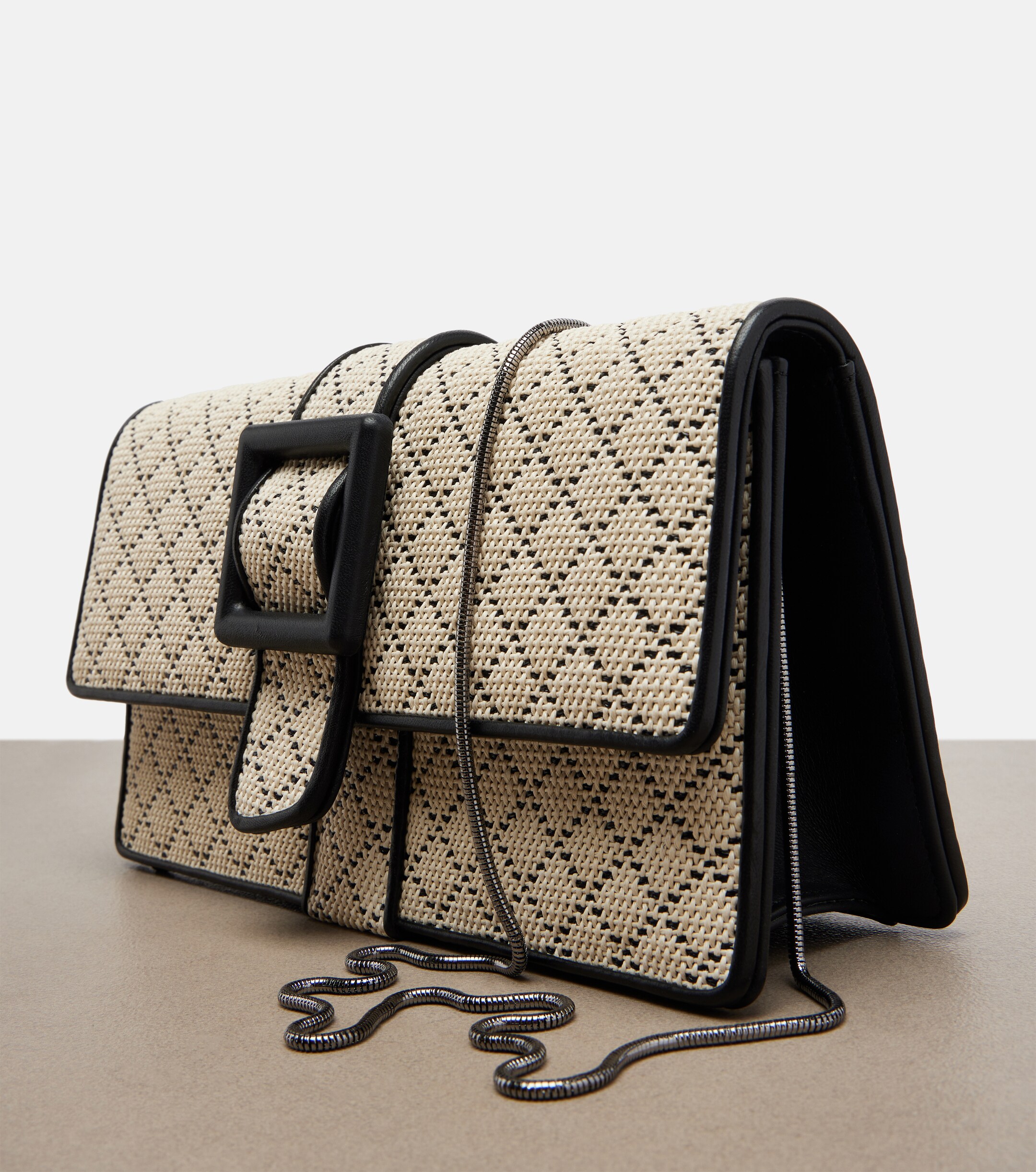 MANOLO BLAHNIK Maycap raffia-effect clutch