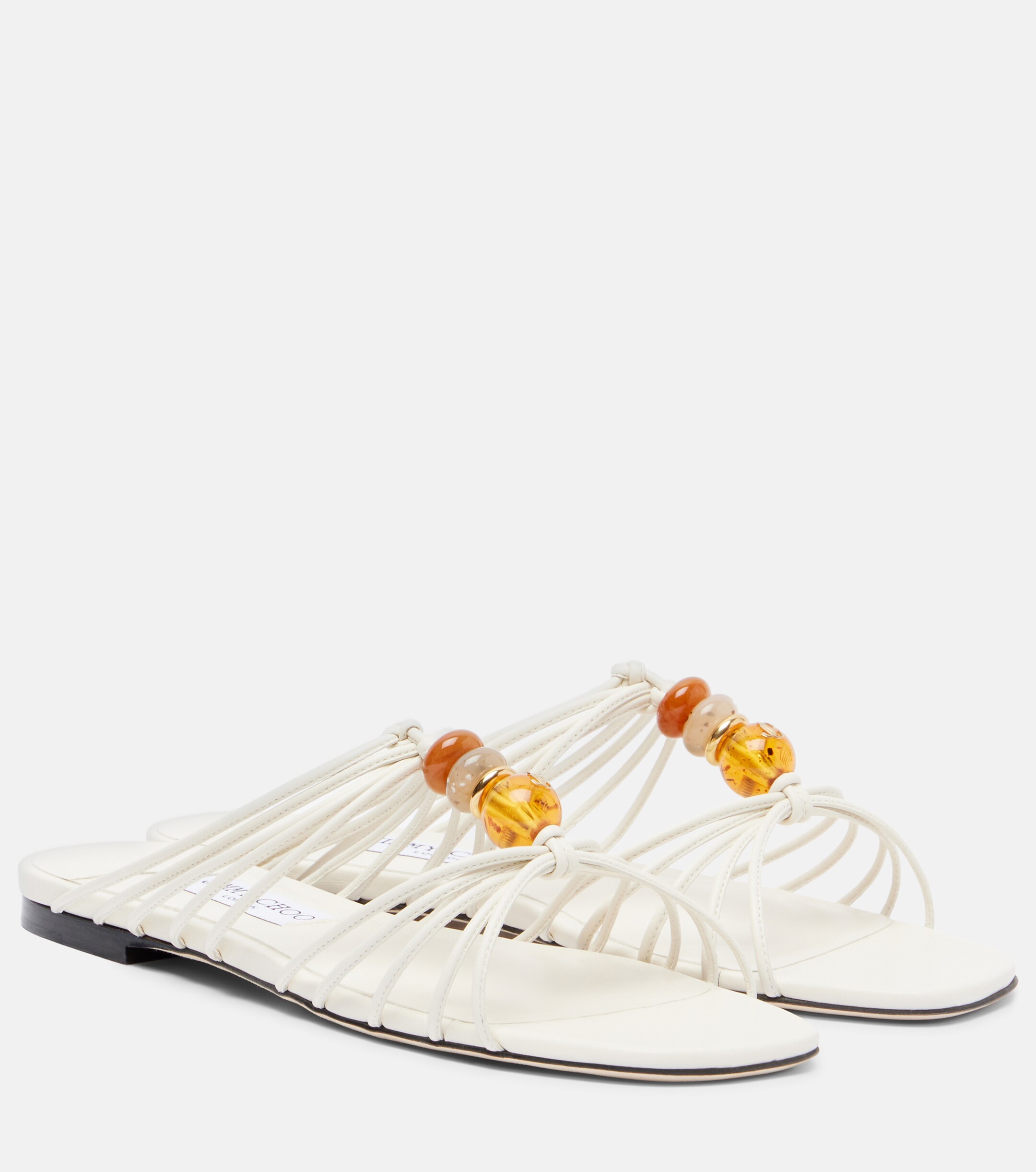 JIMMY CHOO Jimmy Choo Lova beaded leather sandals