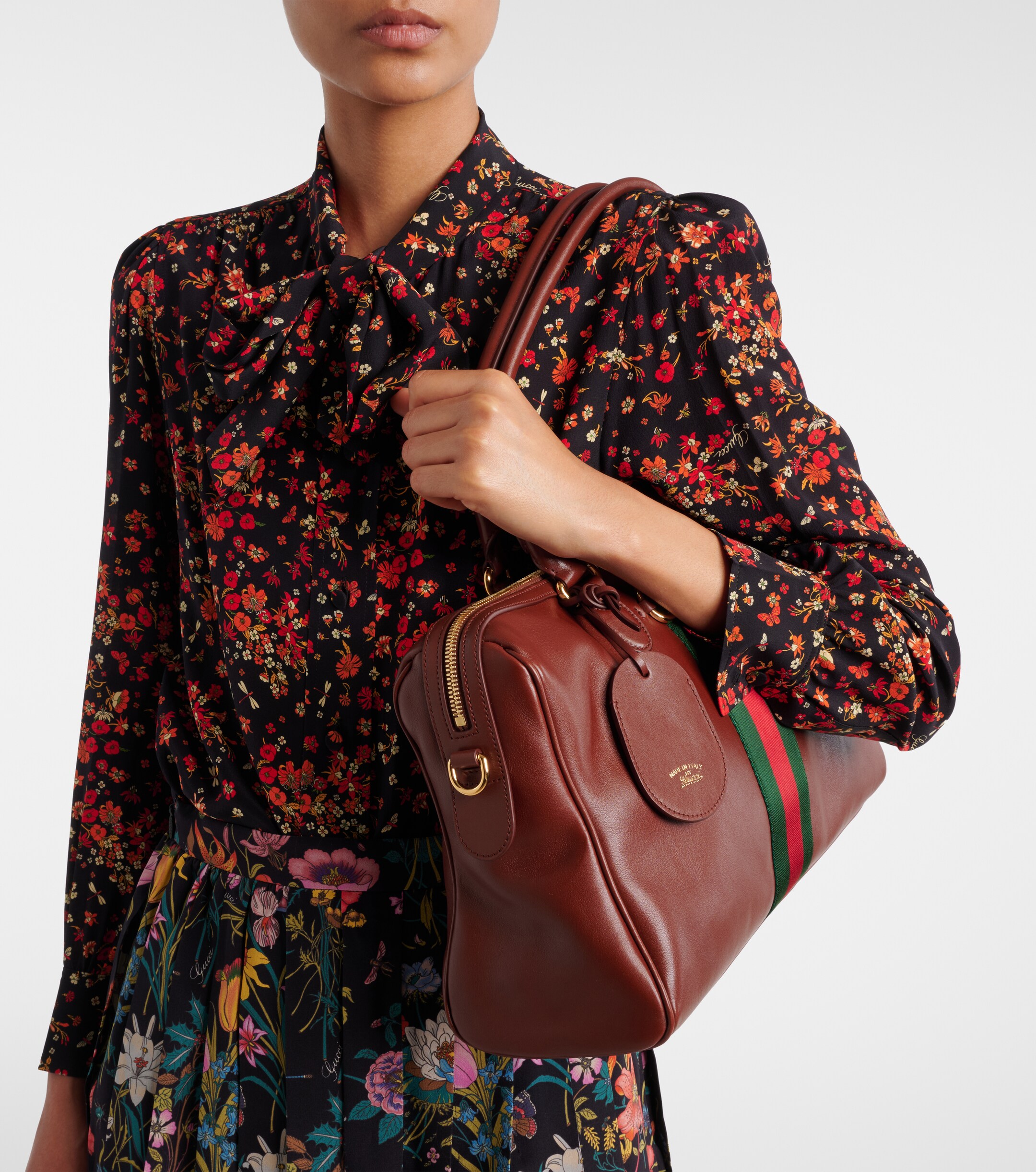 Gucci Borsetto Large leather bowling bag