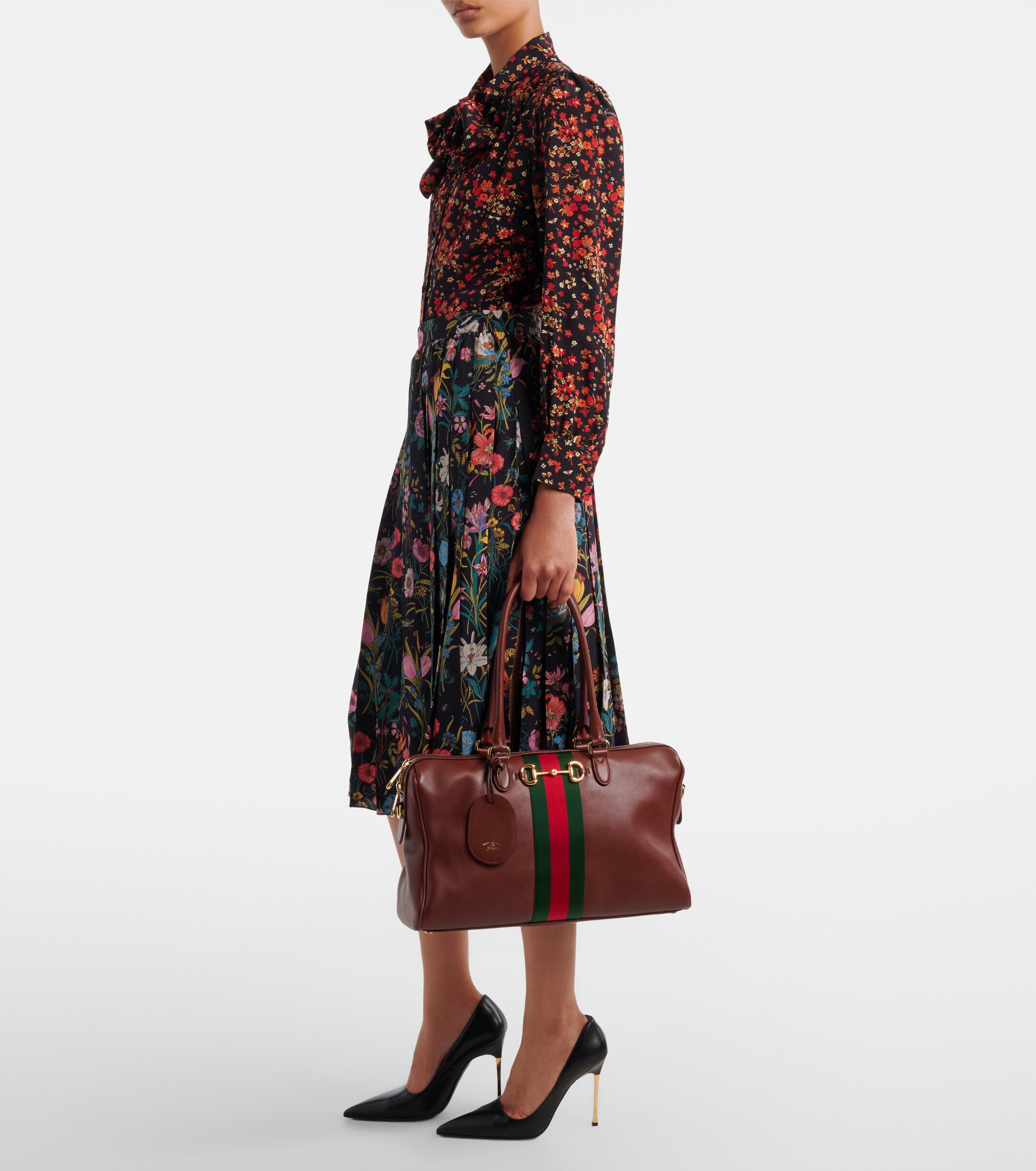 Gucci Borsetto Large leather bowling bag