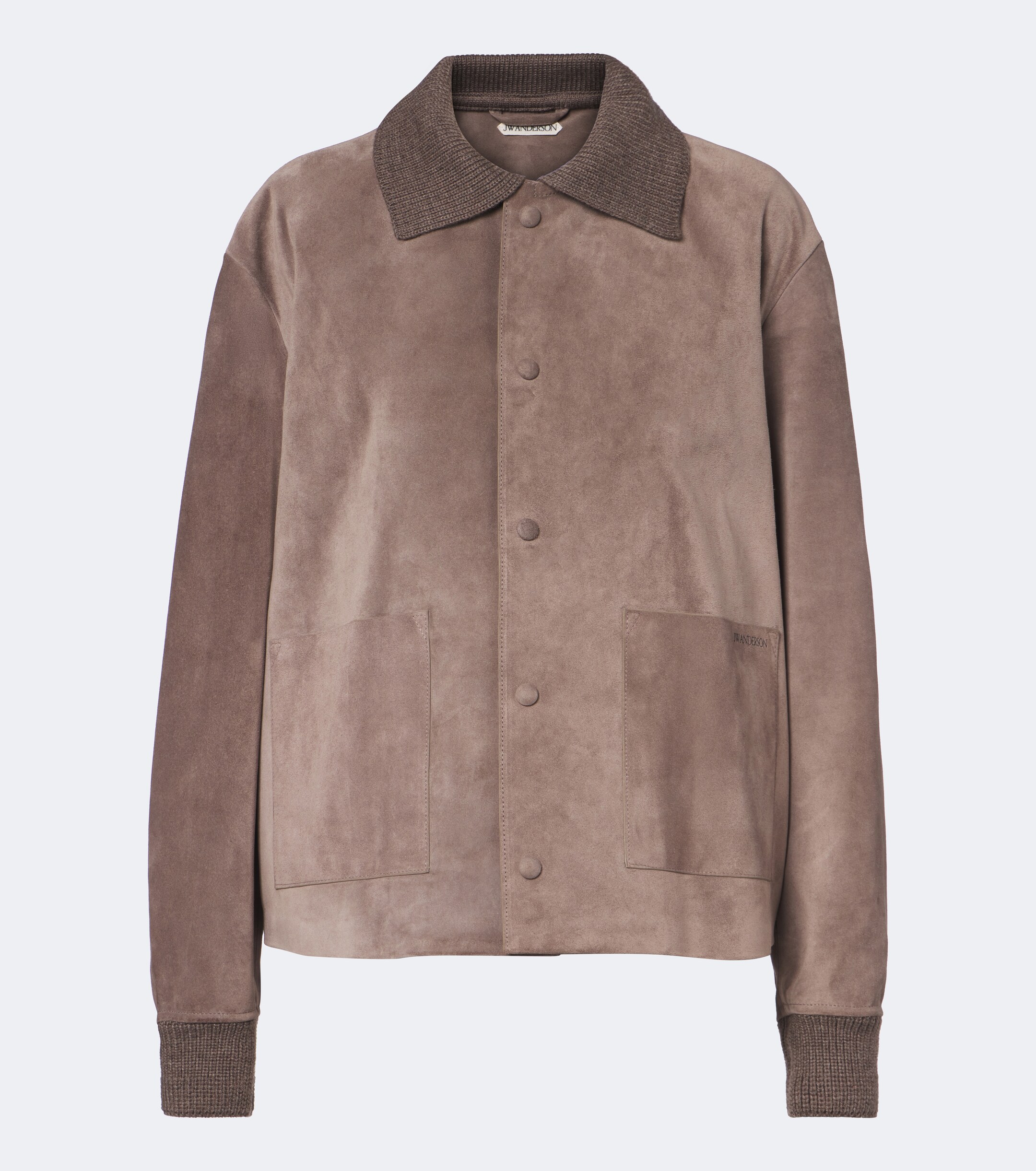 Jw Anderson JW Anderson Wool-trimmed suede blouson jacket