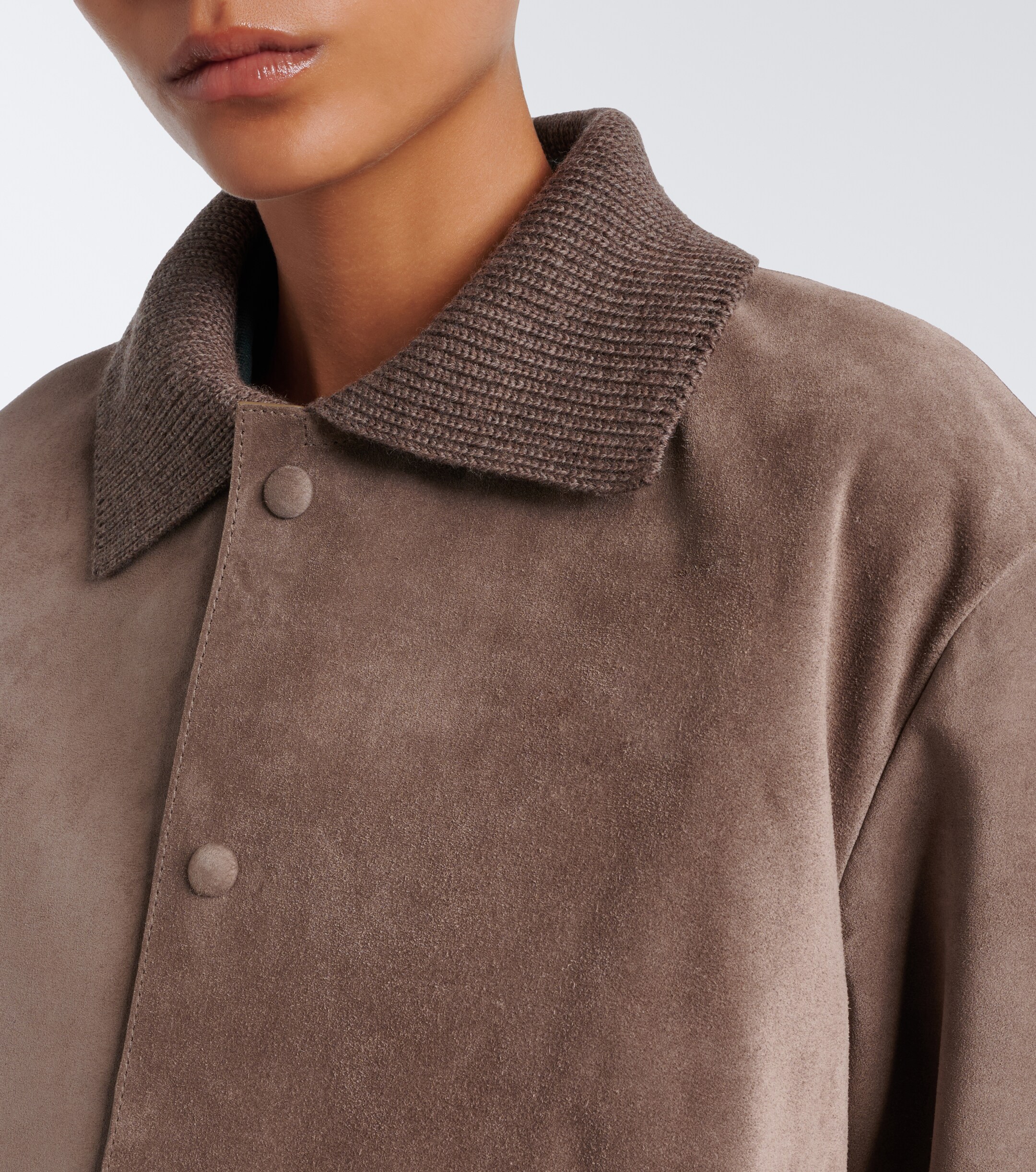 Jw Anderson JW Anderson Wool-trimmed suede blouson jacket