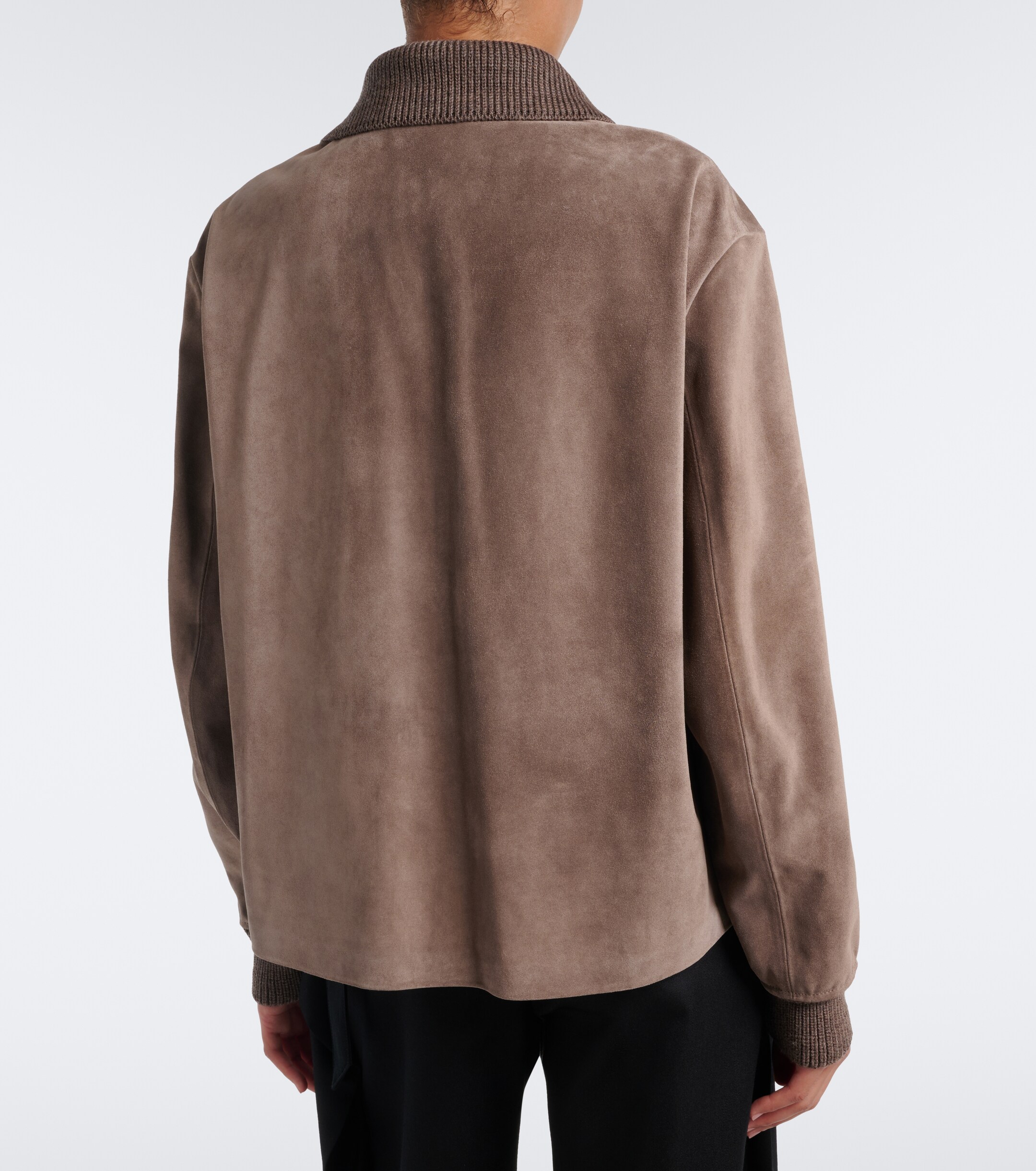 Jw Anderson JW Anderson Wool-trimmed suede blouson jacket