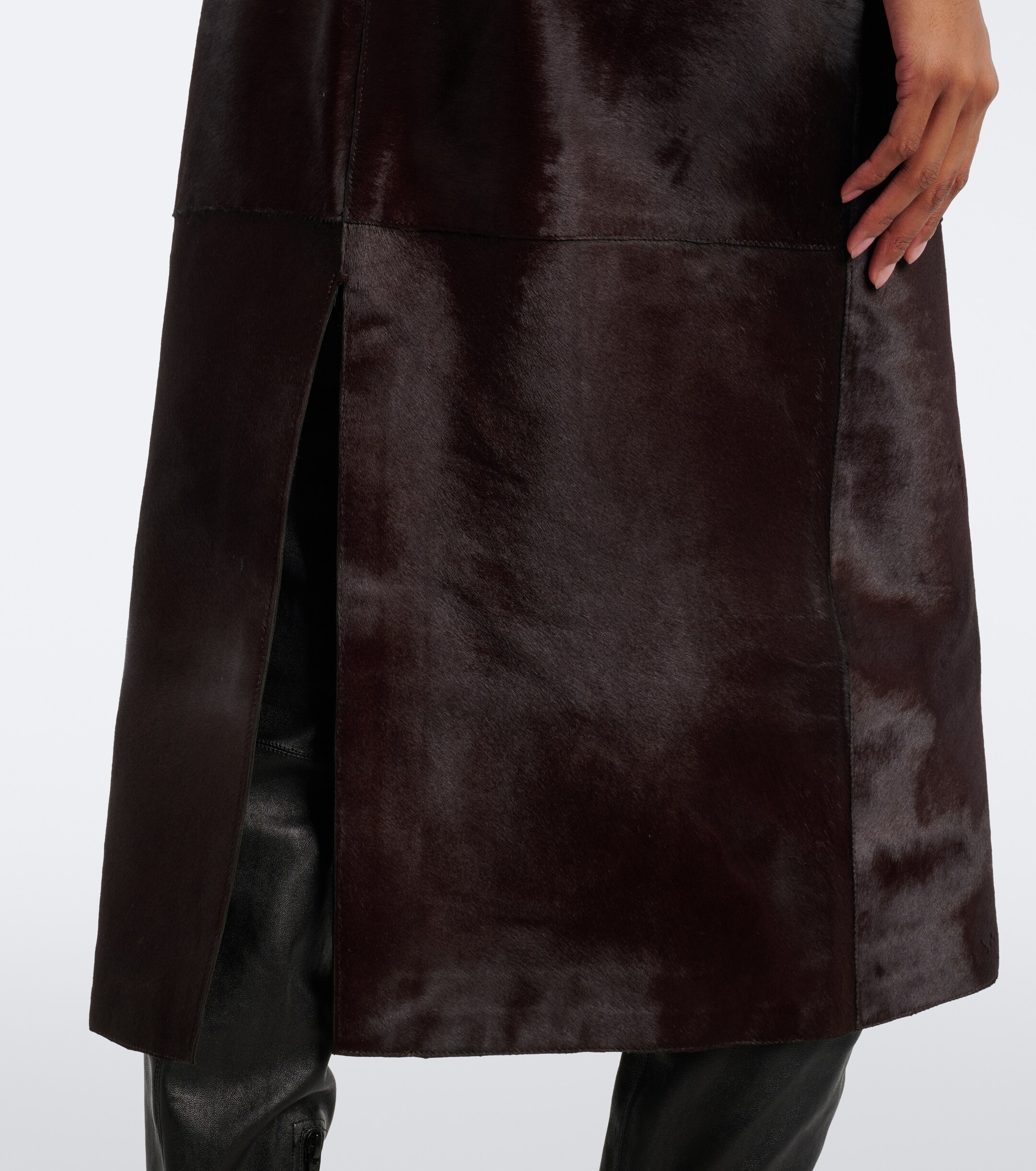 NOUR HAMMOUR Nour Hammour Alana calf hair pencil skirt