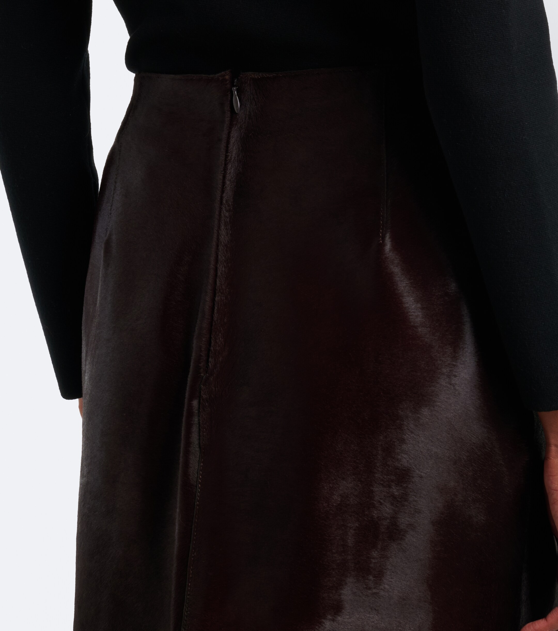 NOUR HAMMOUR Nour Hammour Alana calf hair pencil skirt