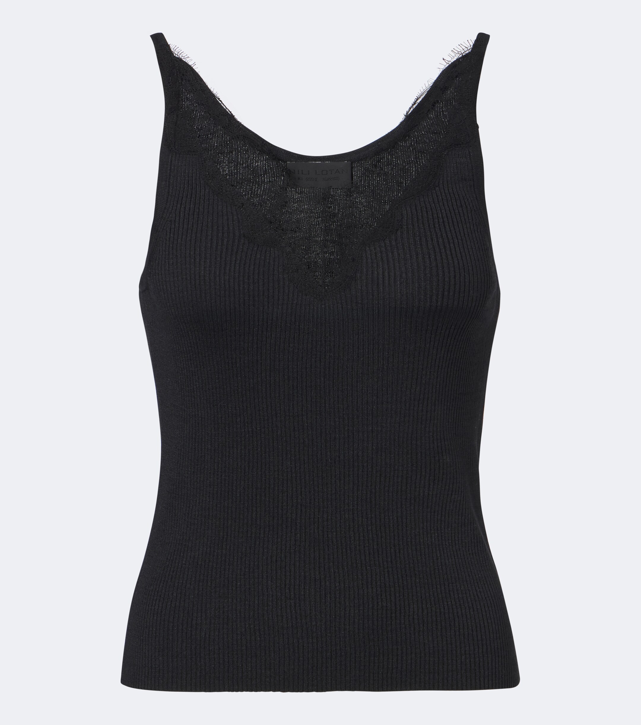 Nili Lotan Nili Lotan Aronia ribbed-knit silk tank top