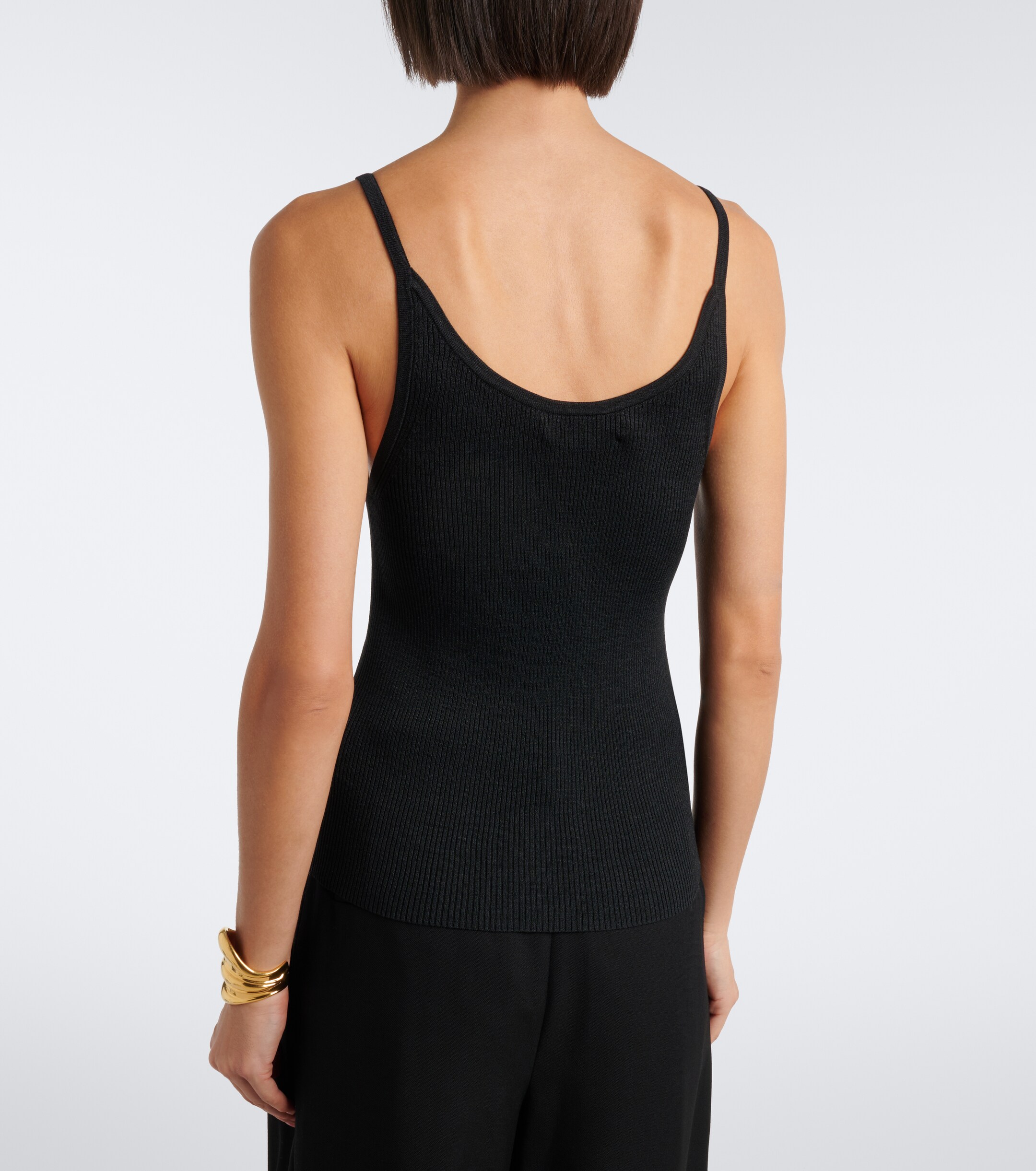 Nili Lotan Nili Lotan Aronia ribbed-knit silk tank top