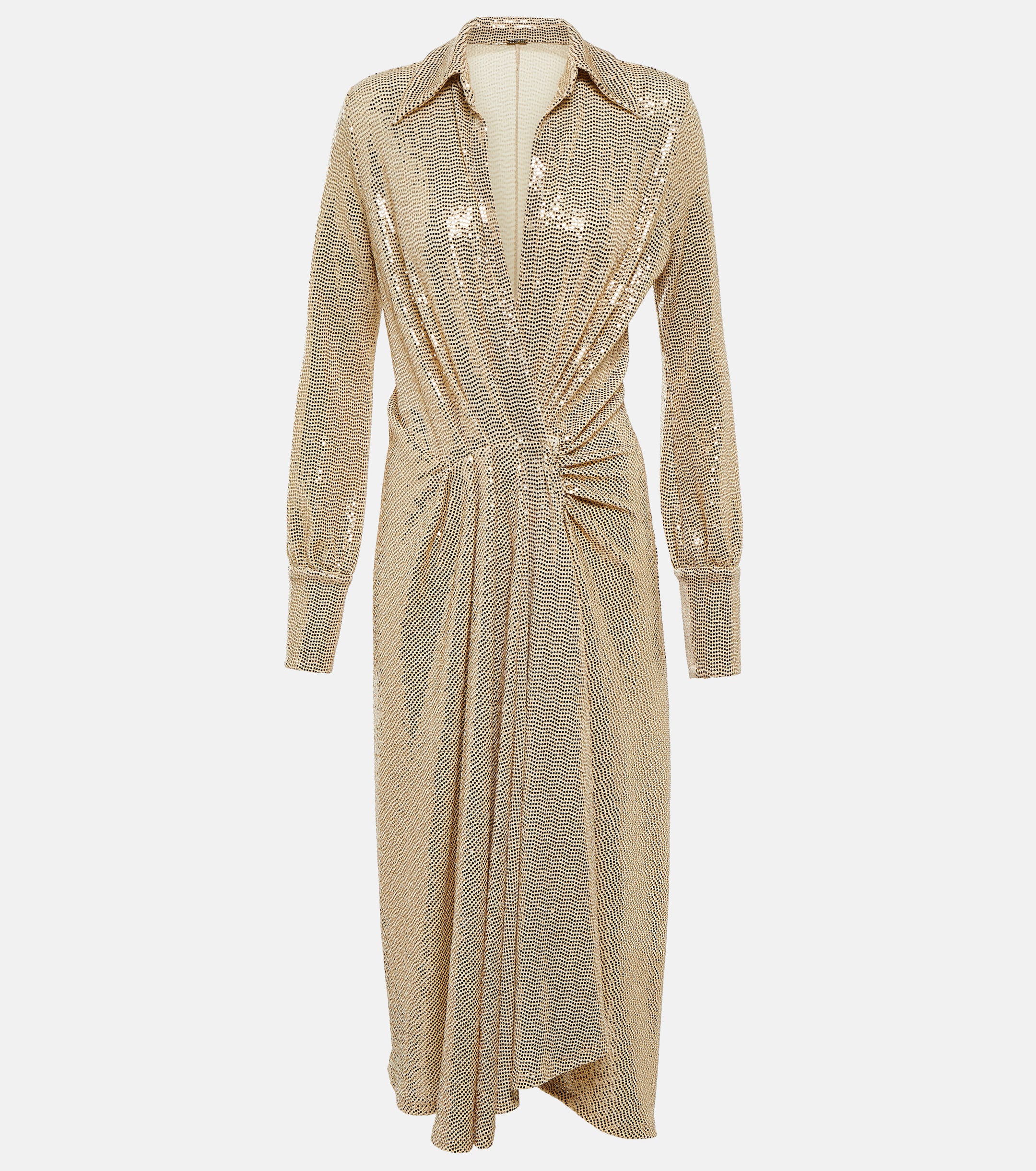 Dodo Bar Or Joelle sequined gathered midi dress thumbnail