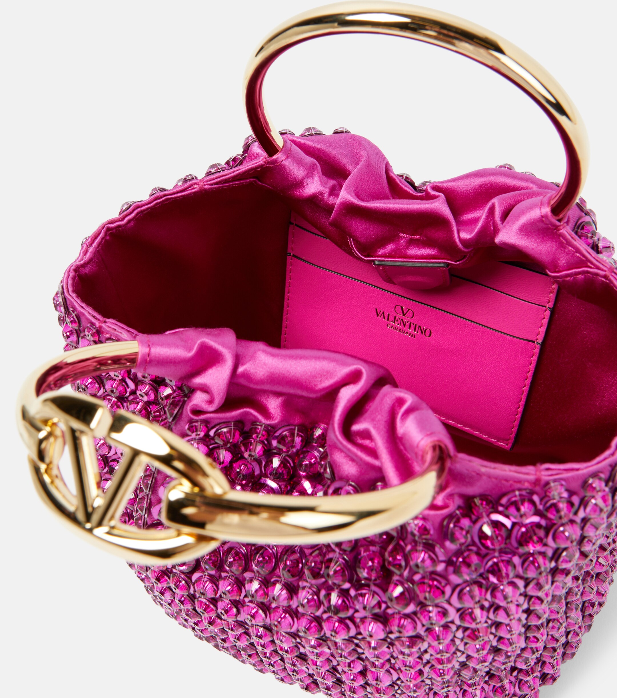 Valentino Garavani Carry Secrets Small embellished bucket bag thumbnail
