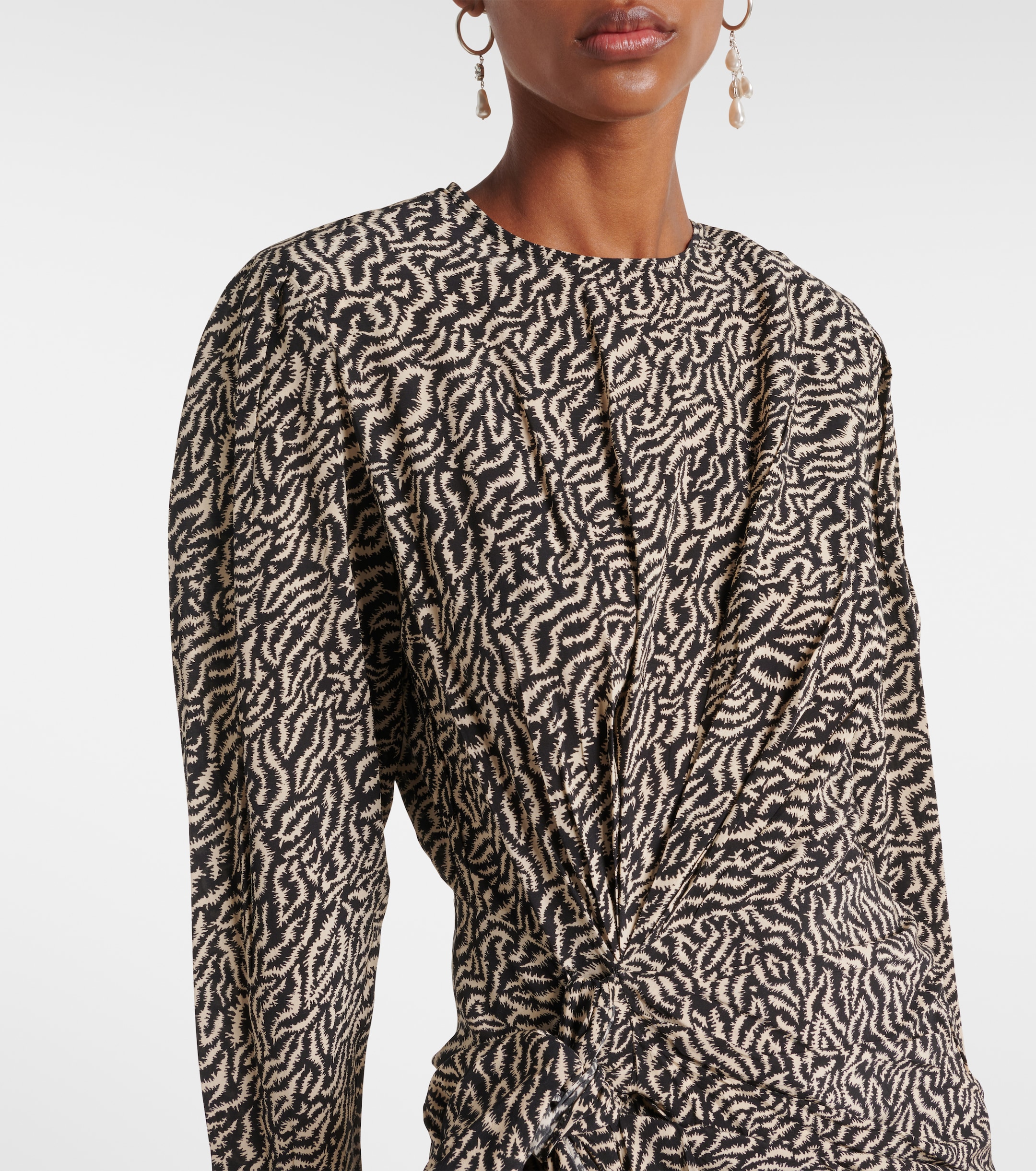 Marant Étoile Dulce printed gathered minidress
