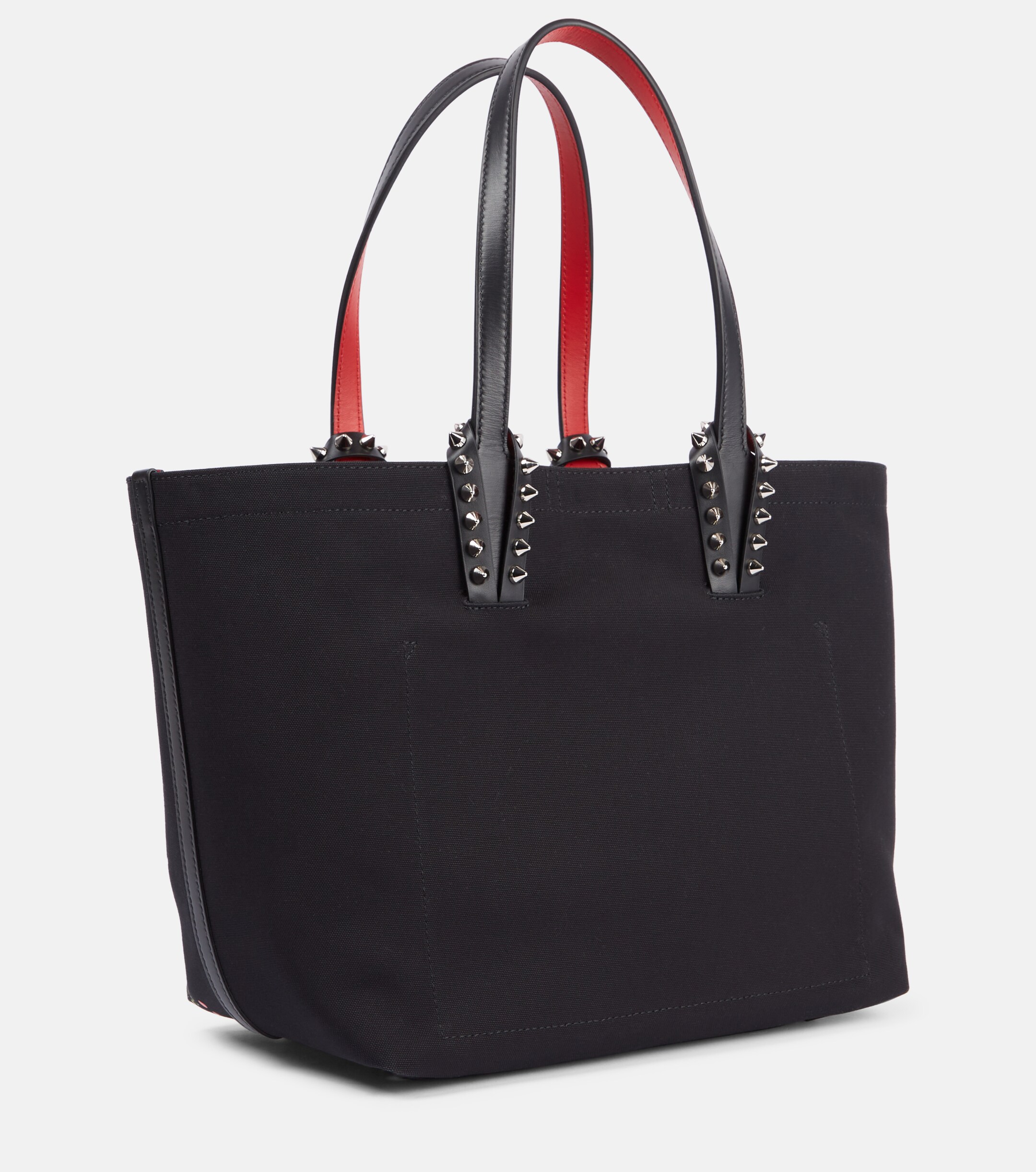 CHRISTIAN LOUBOUTIN Cabata Large leather-trimmed canvas tote bag