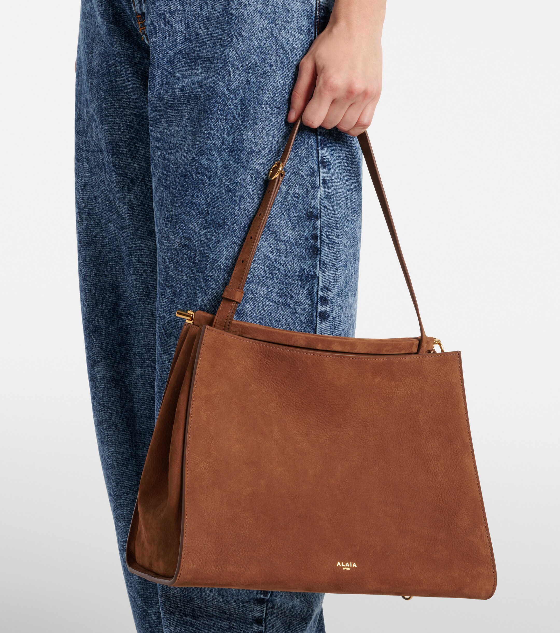 Alaïa Le Click Medium suede shoulder bag