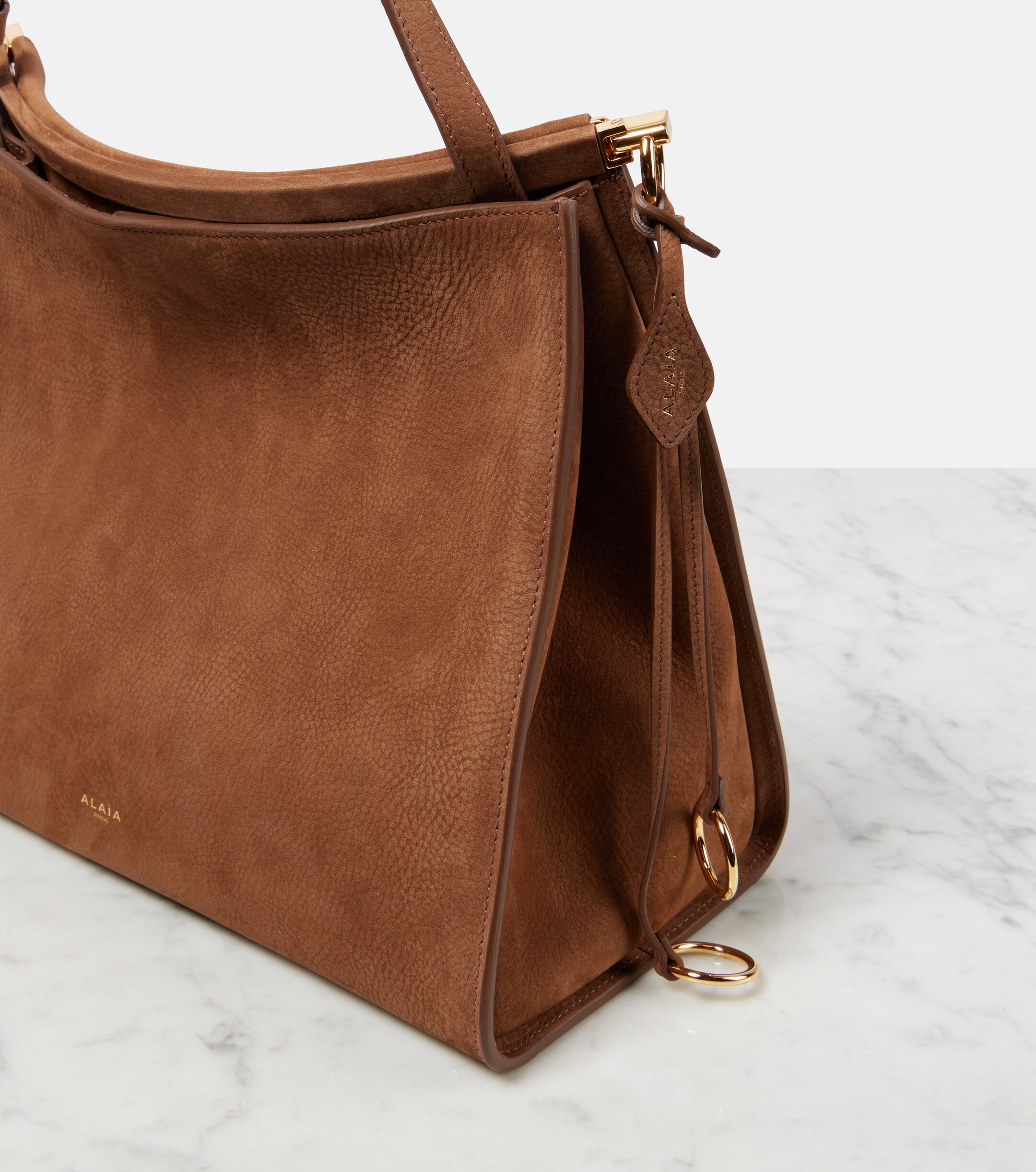 Alaïa Le Click Medium suede shoulder bag