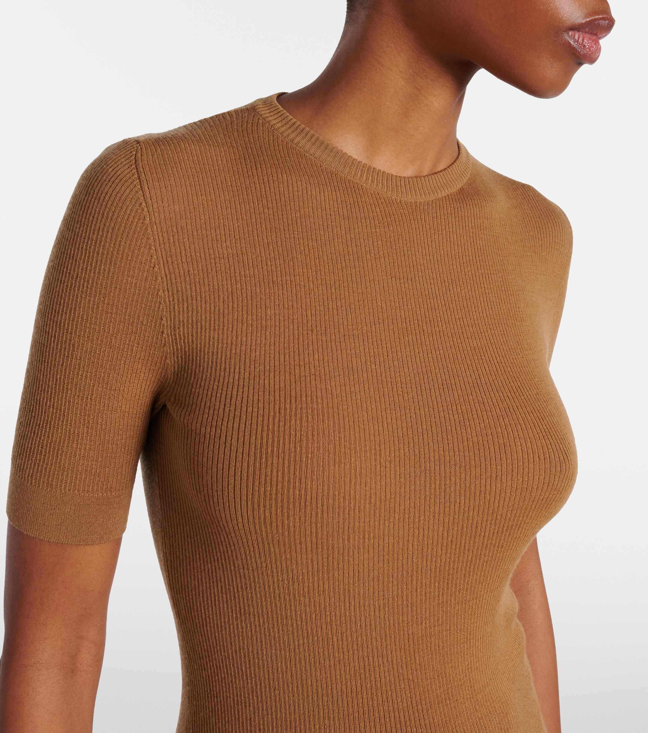 KHAITE Khaite Celina ribbed-knit wool-blend top