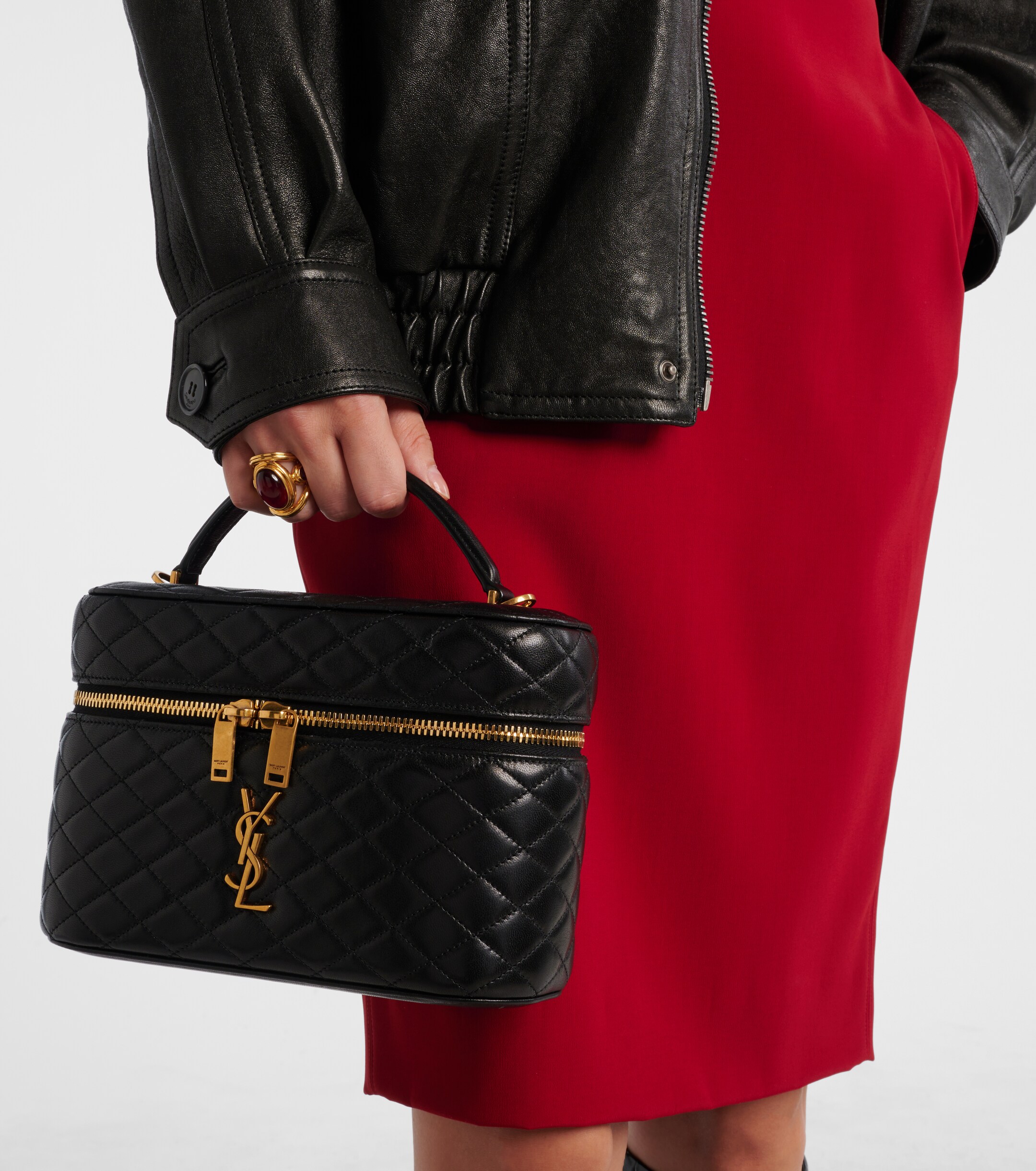 Saint Laurent Gaby Large leather vanity bag