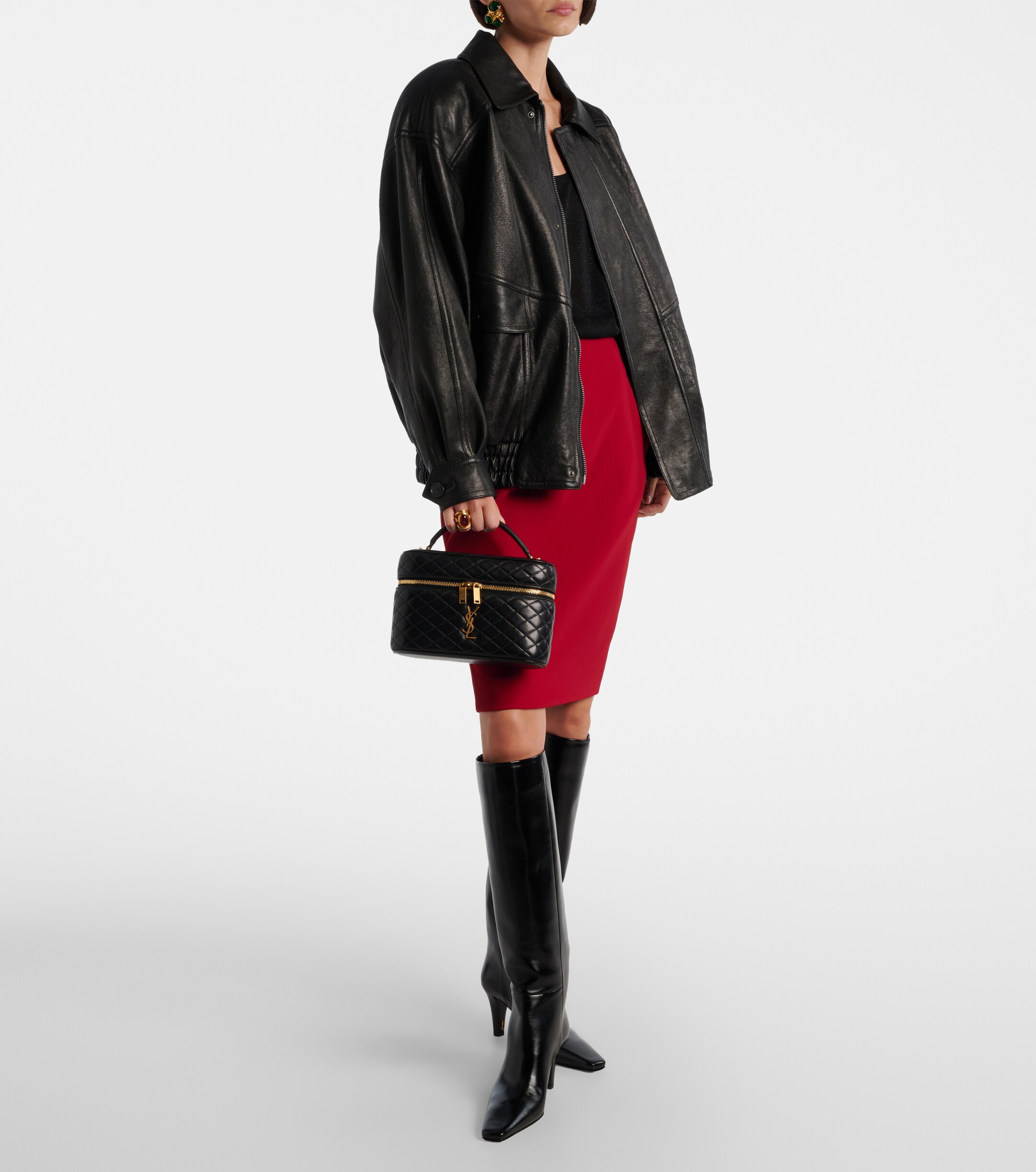 Saint Laurent Gaby Large leather vanity bag