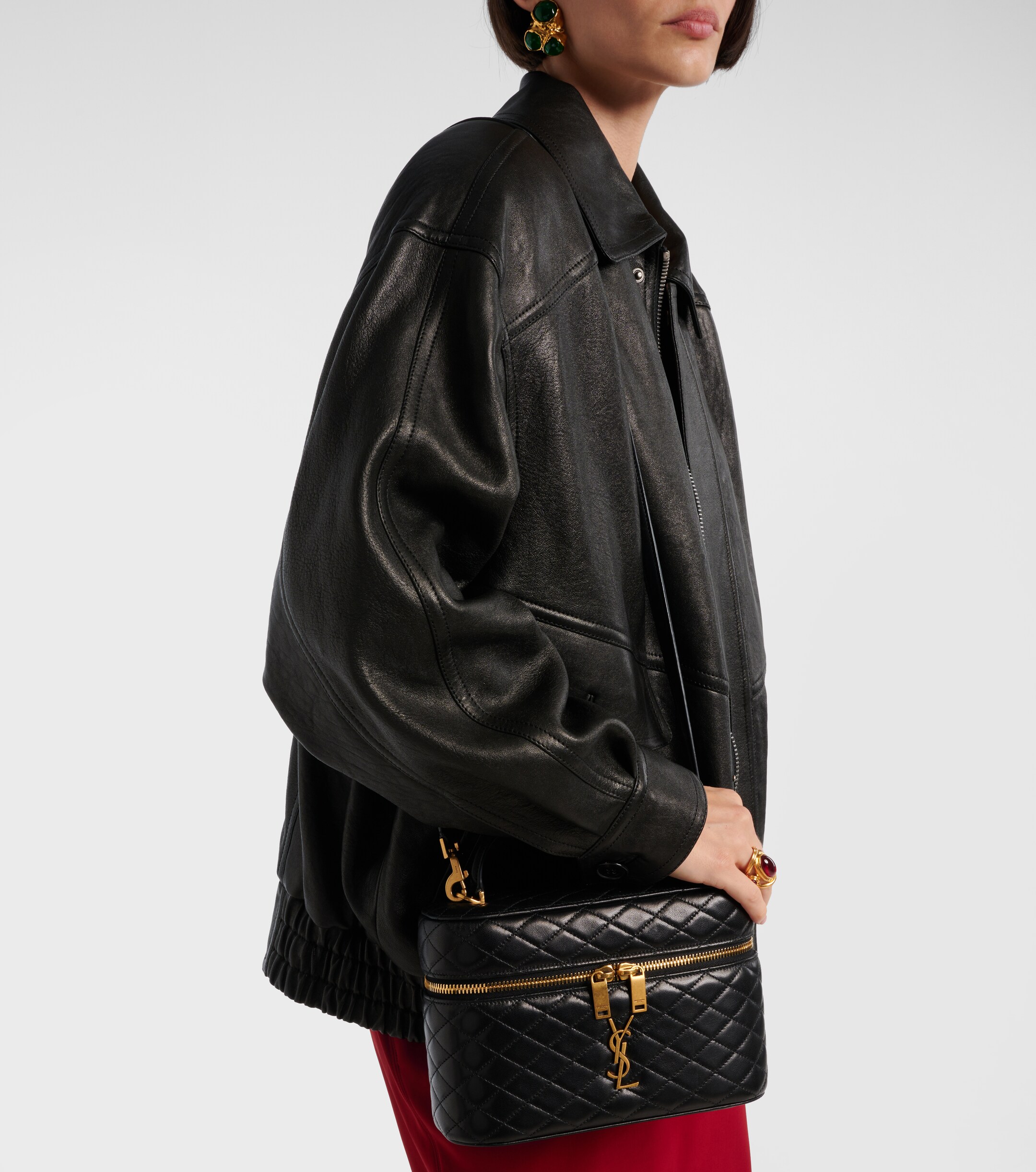 Saint Laurent Gaby Large leather vanity bag