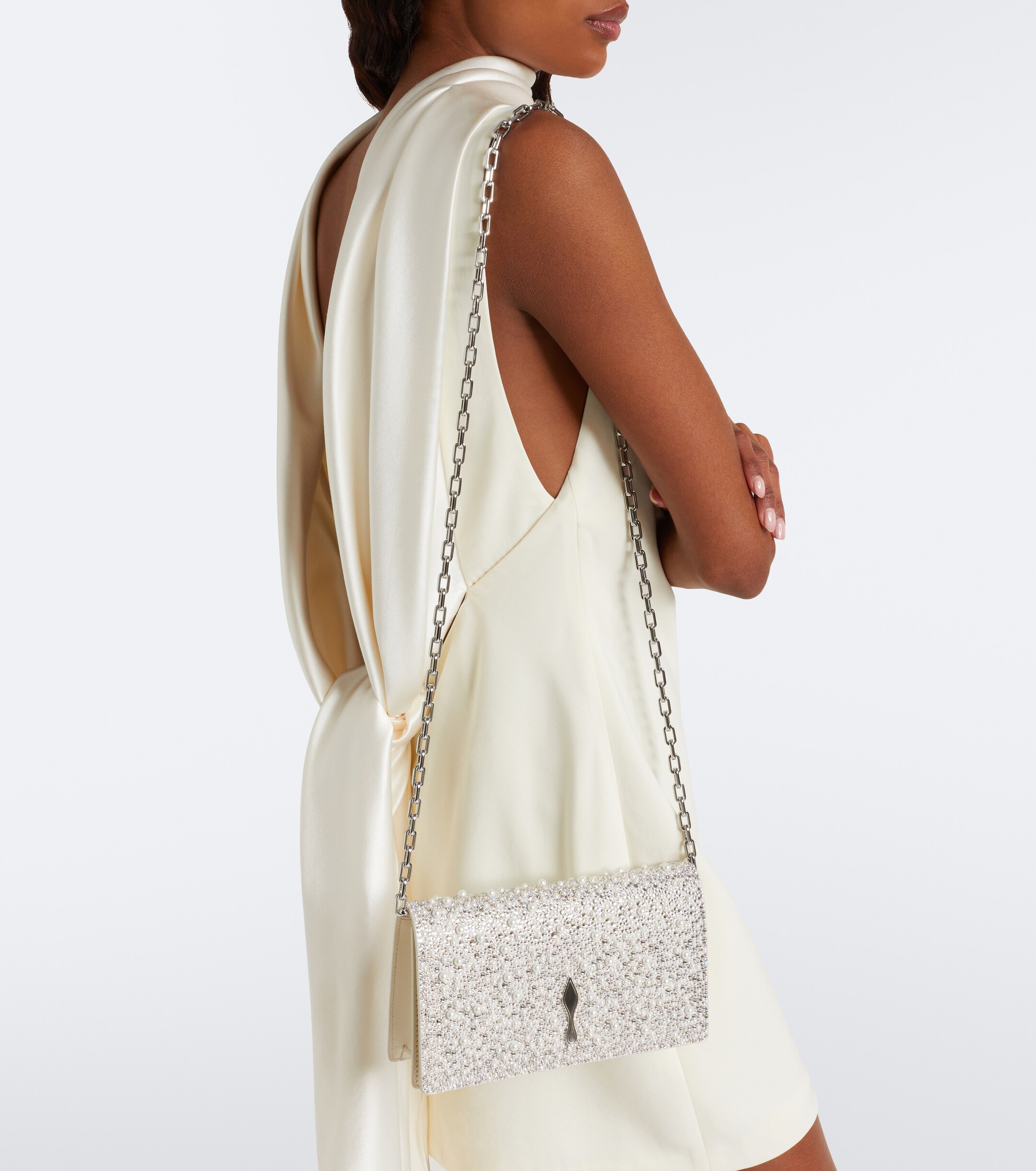 CHRISTIAN LOUBOUTIN Bettina embellished leather clutch