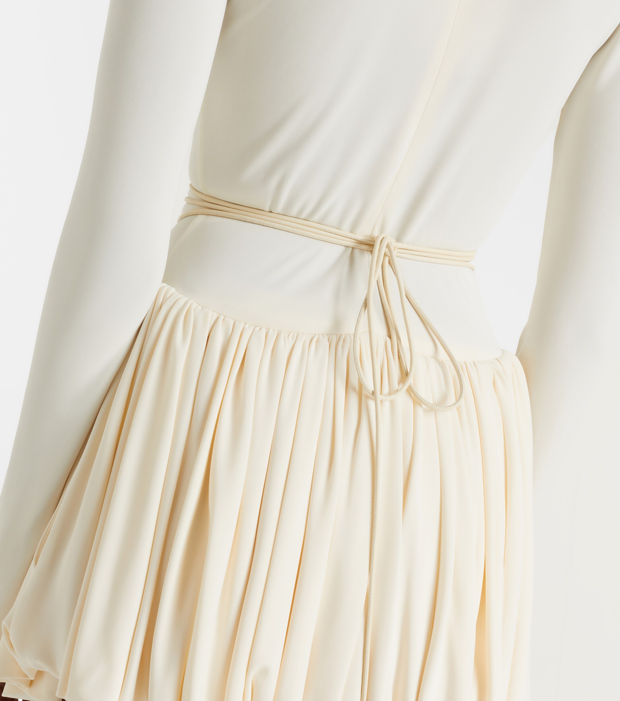 Alaïa Gathered jersey minidress