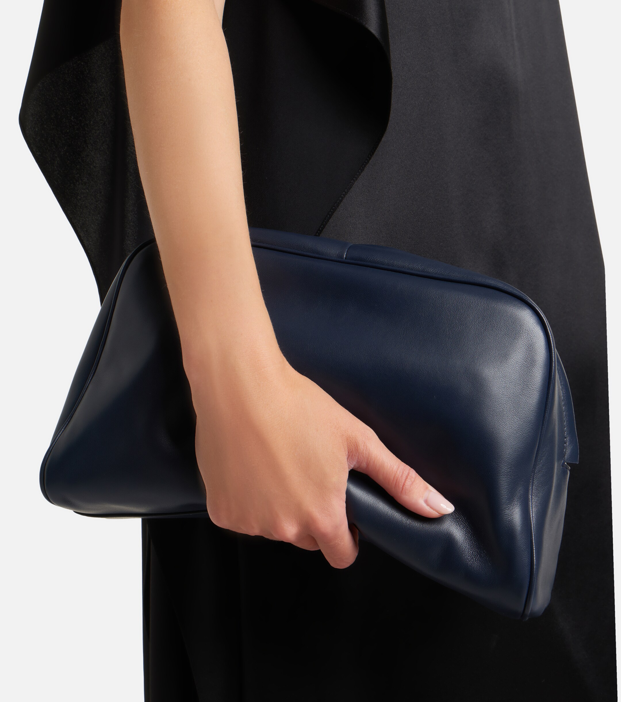 The Row Leila Small leather clutch