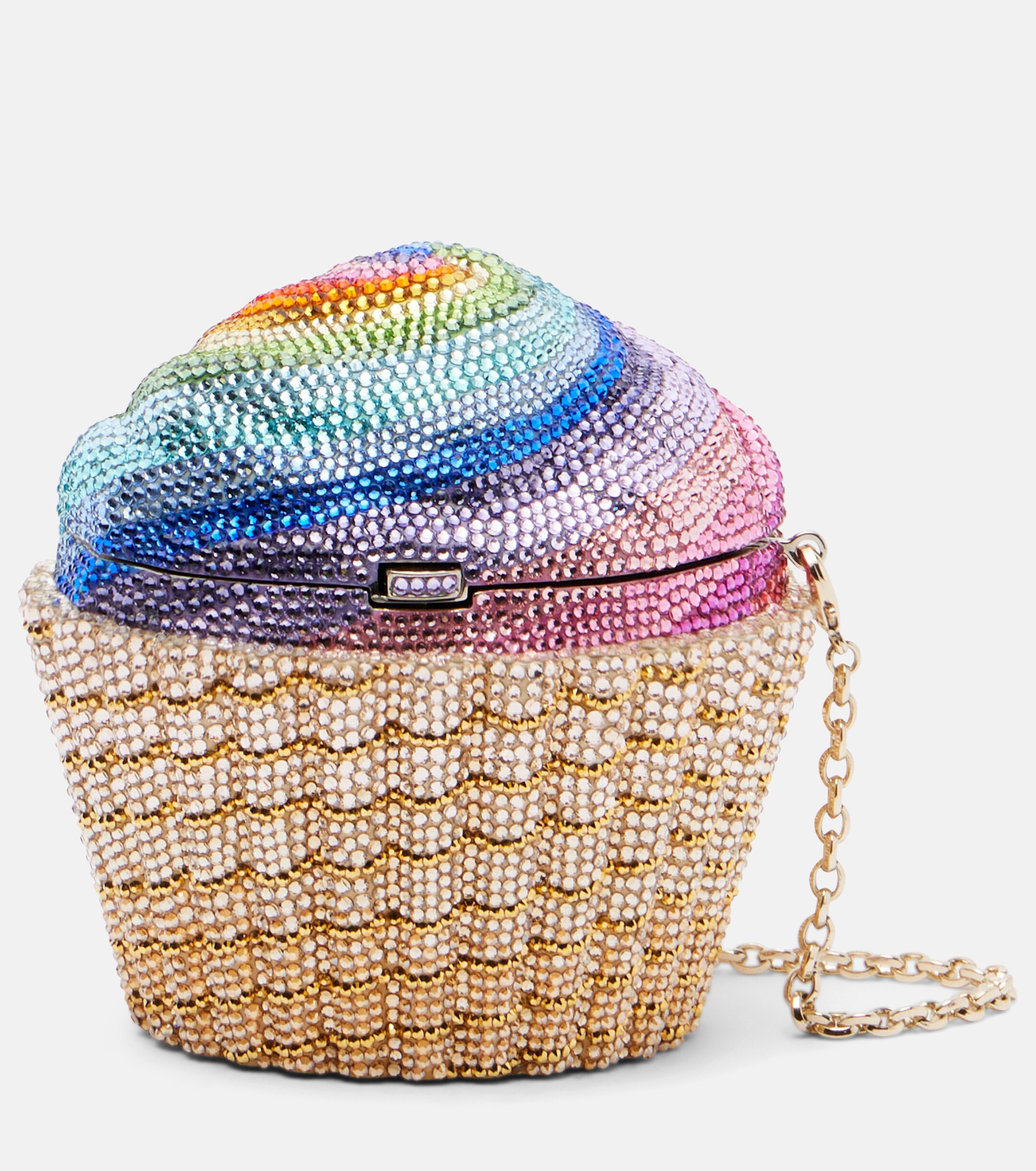 Judith Leiber Couture Rainbow Cupcake crystal-embellished clutch
