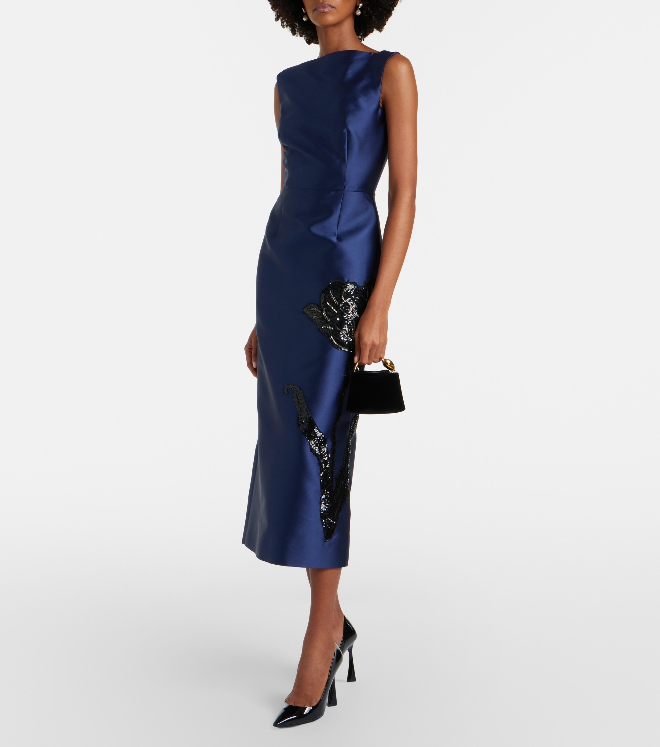 Erdem Bloom Micro velvet top-handle bag