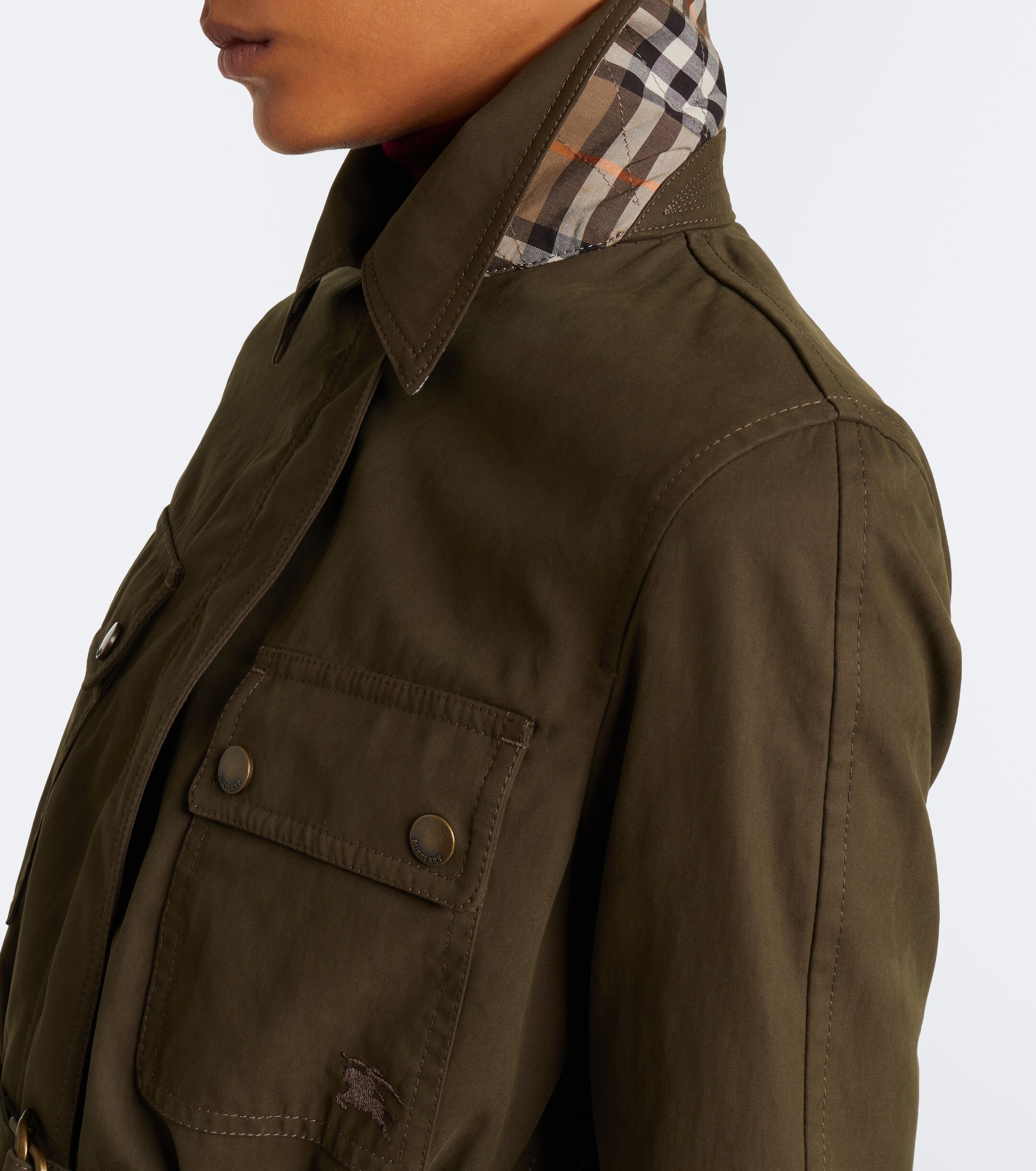 Burberry Burberry Belted cotton-blend jacket