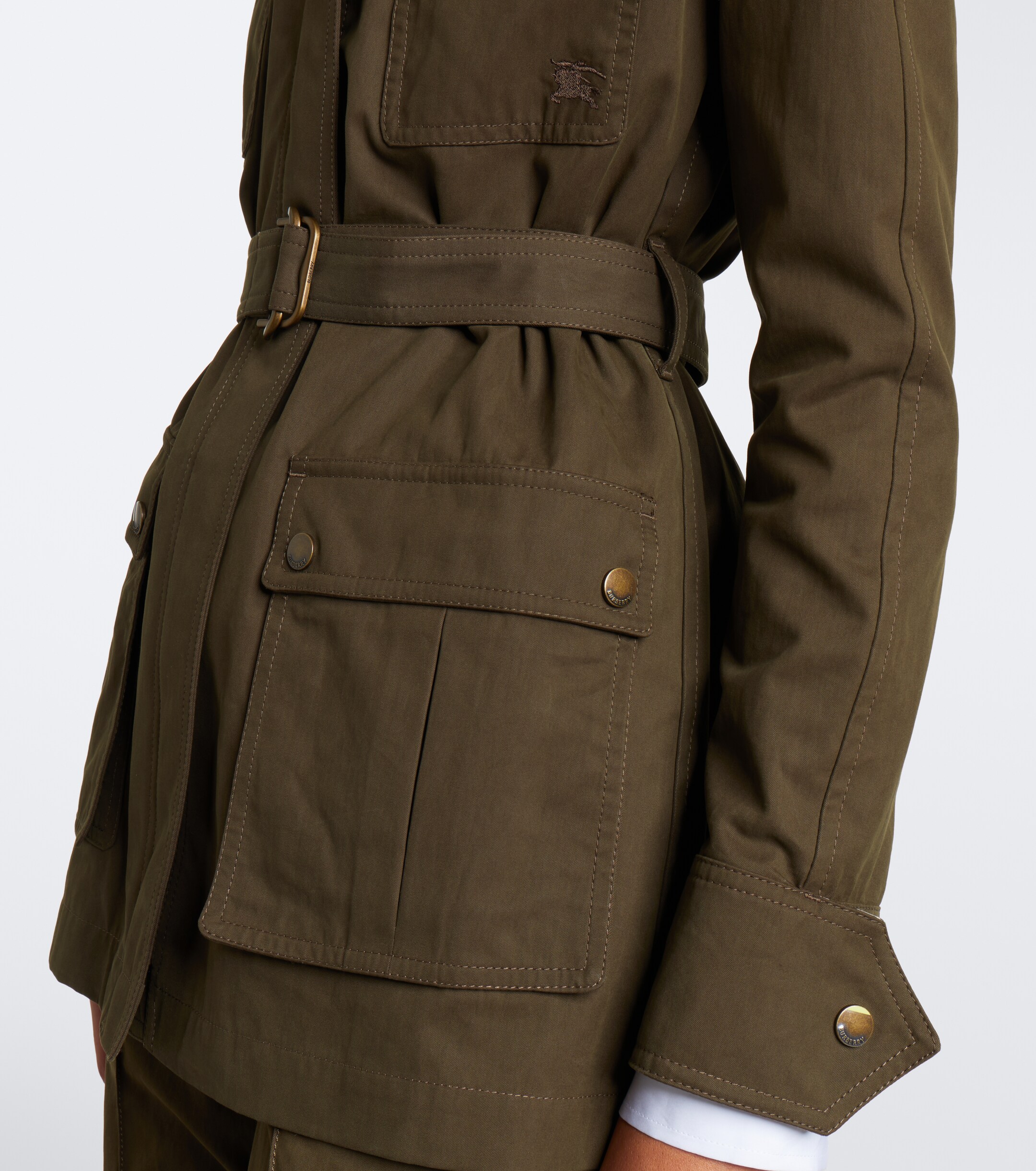 Burberry Burberry Belted cotton-blend jacket