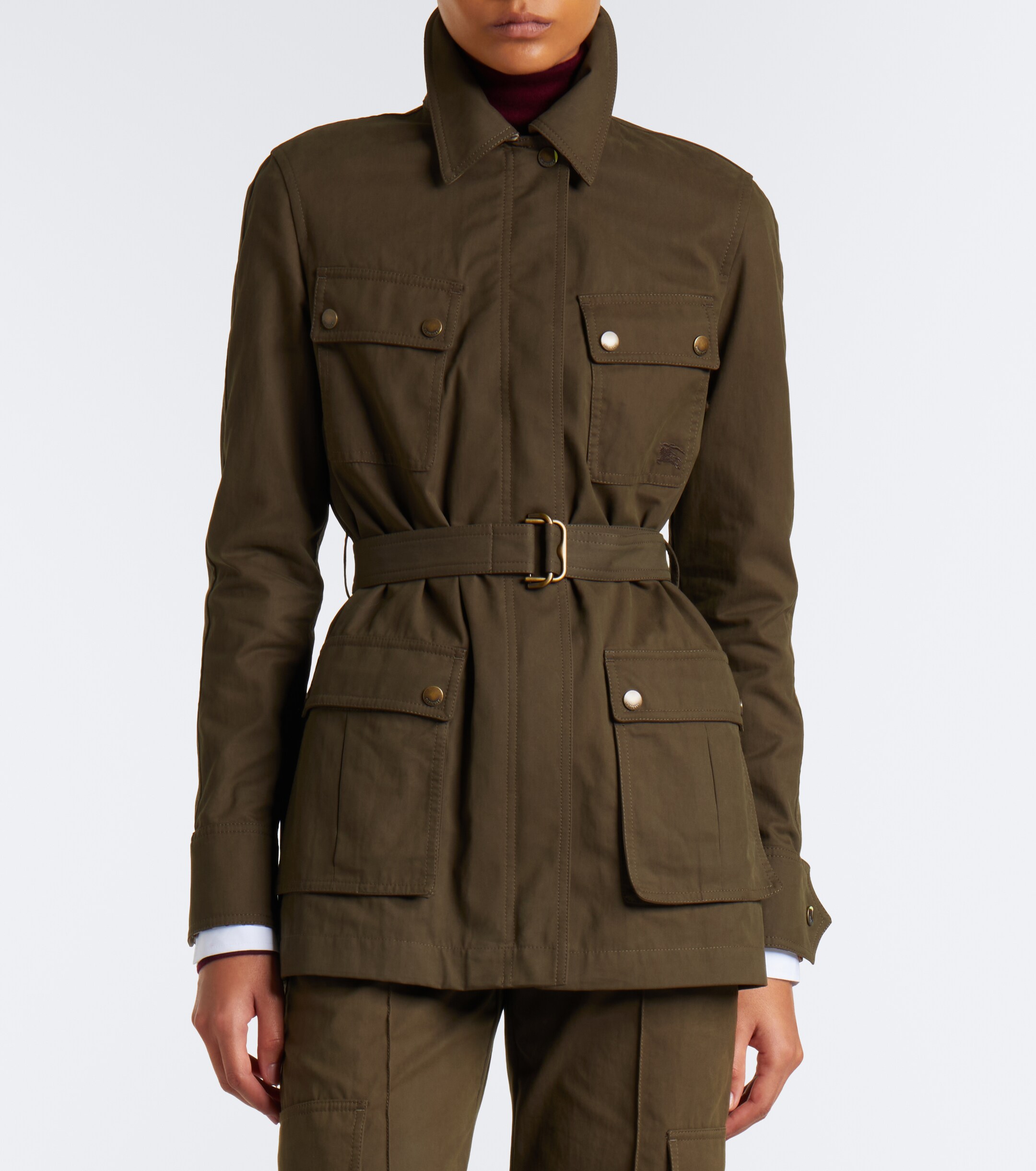 Burberry Burberry Belted cotton-blend jacket