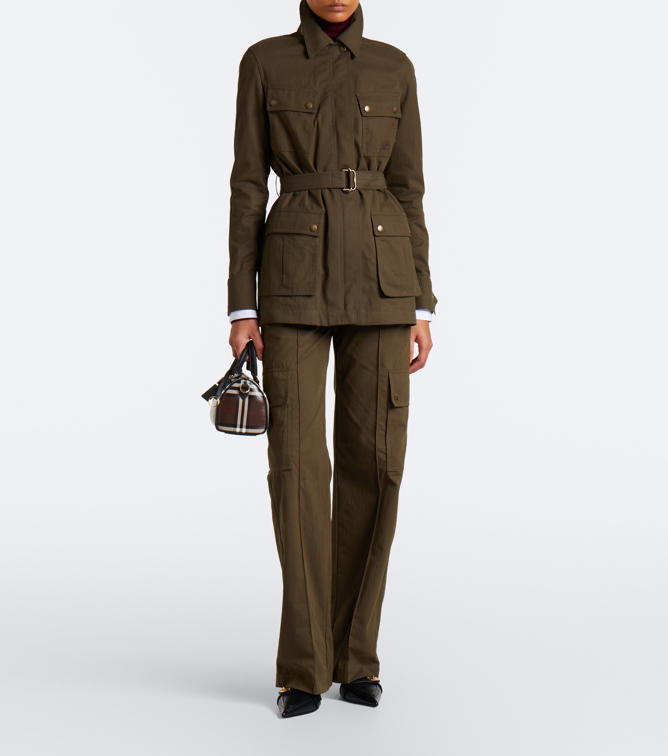 Burberry Burberry Belted cotton-blend jacket