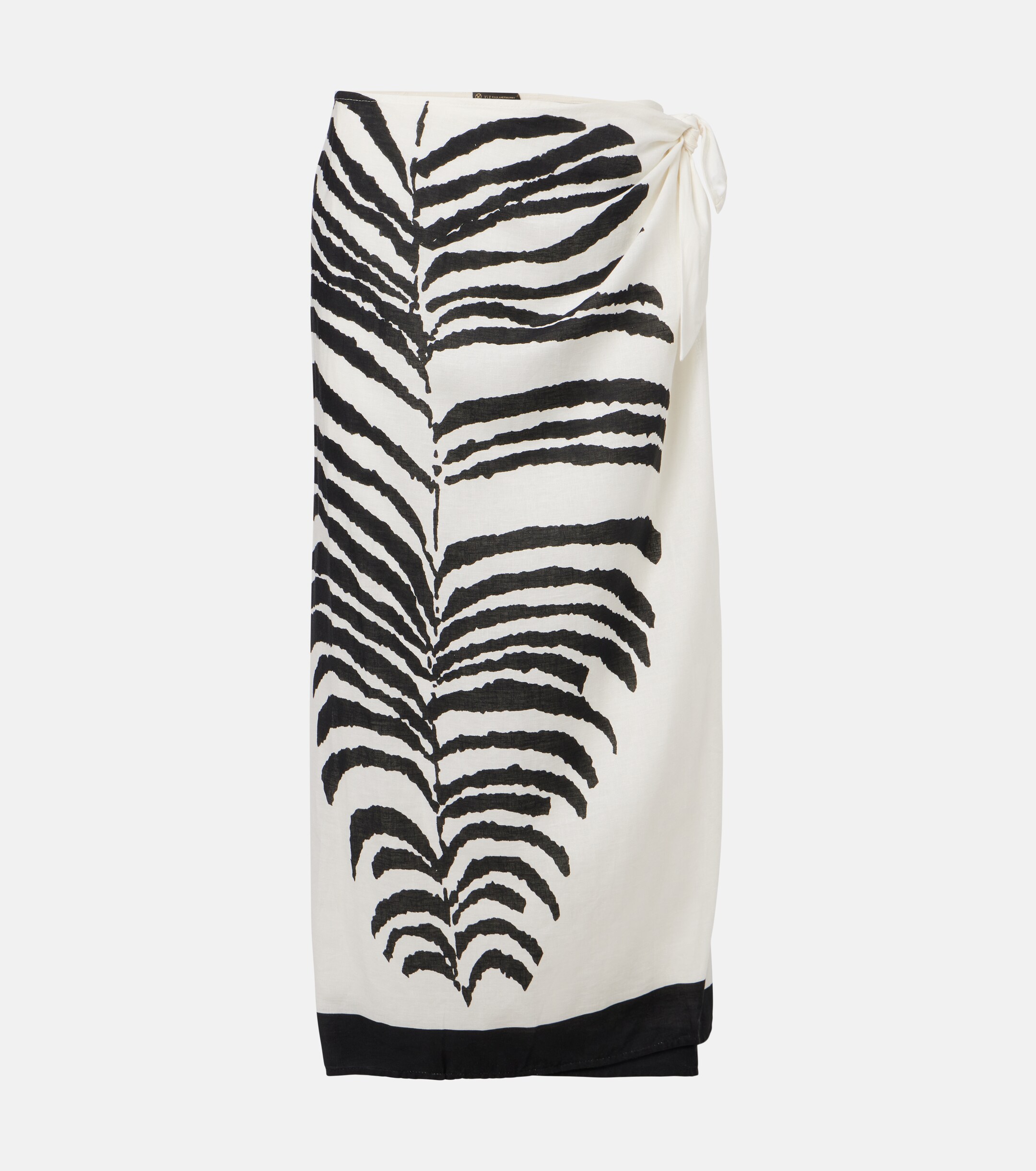 VIX PAULA HERMANNY ViX Paula Hermanny Flora zebra-print linen-blend maxi skirt