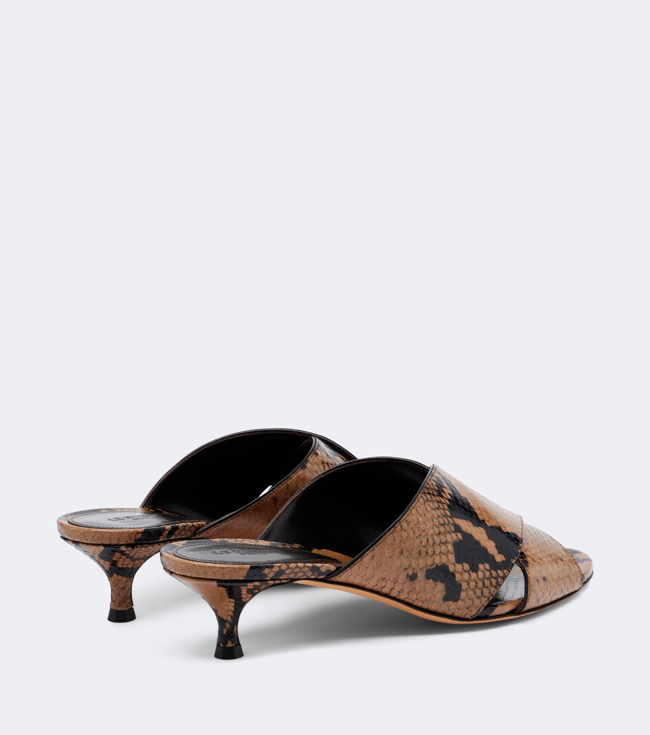LE MONDE BERYL Le Monde Béryl Luca snake-effect leather mules