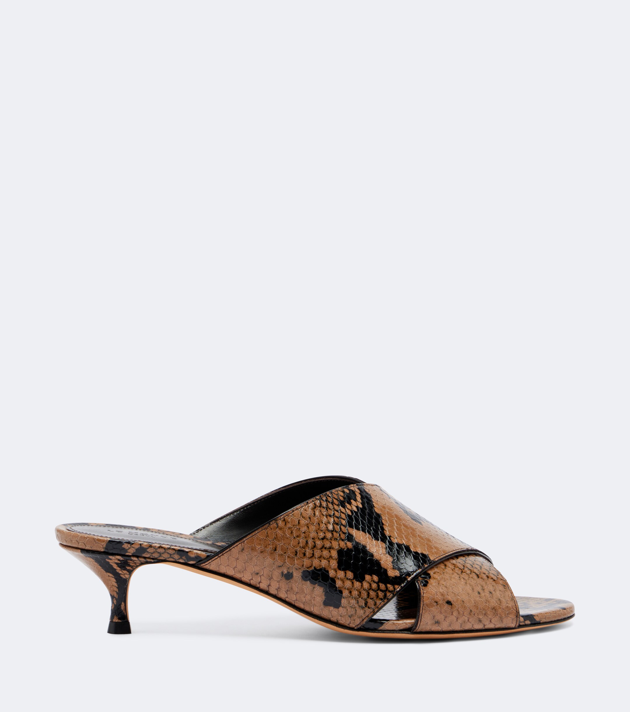 LE MONDE BERYL Le Monde Béryl Luca snake-effect leather mules