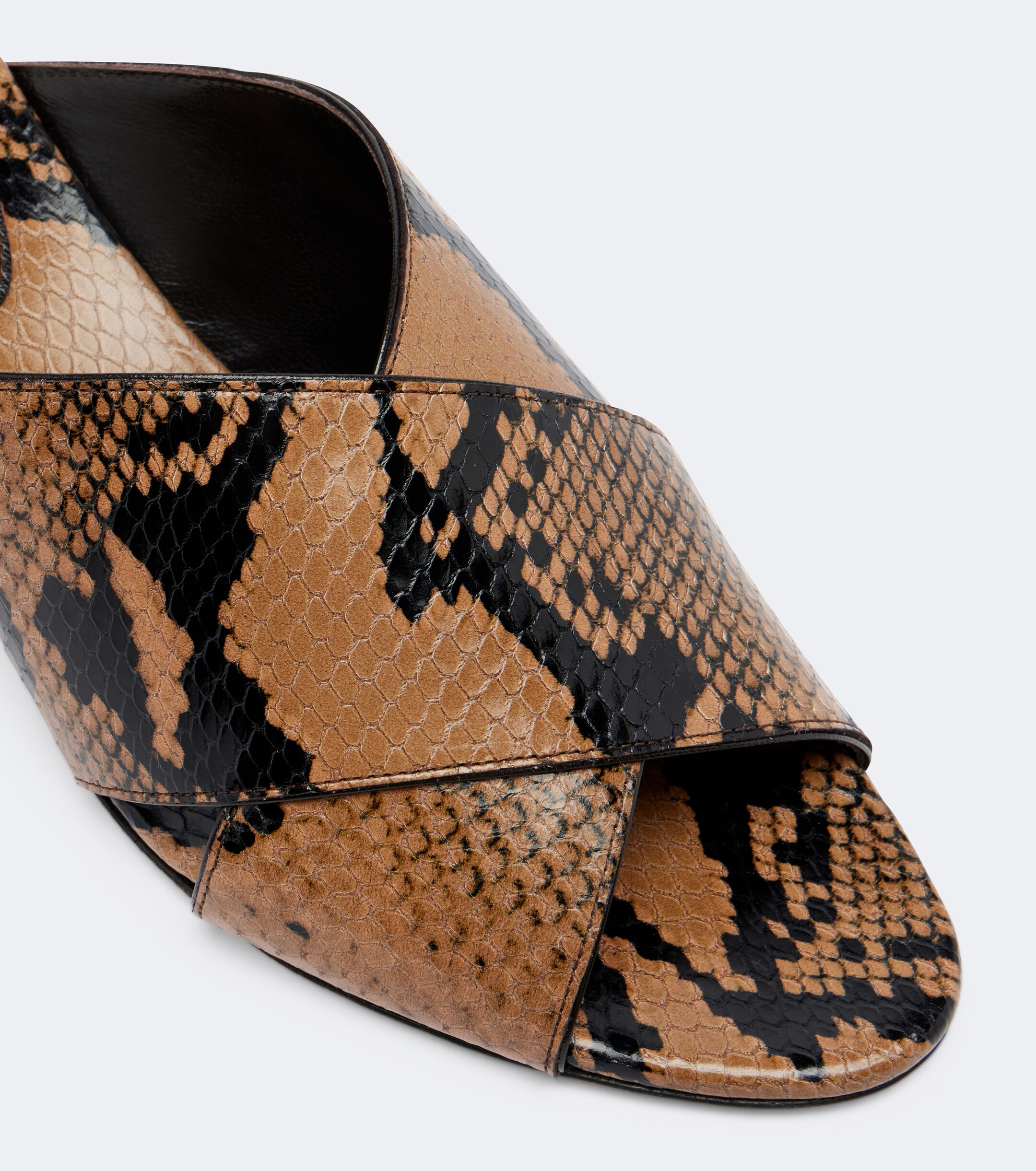 LE MONDE BERYL Le Monde Béryl Luca snake-effect leather mules