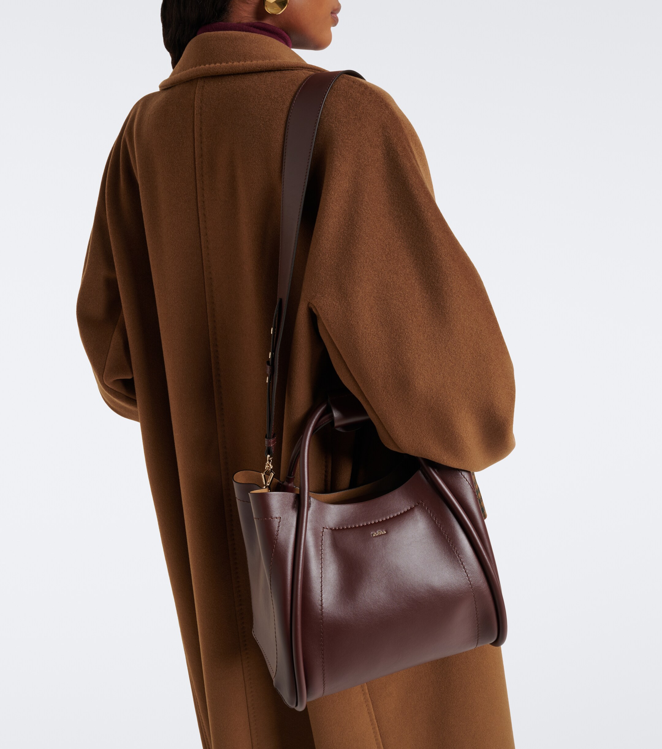 Max Mara Medium leather top-handle bag