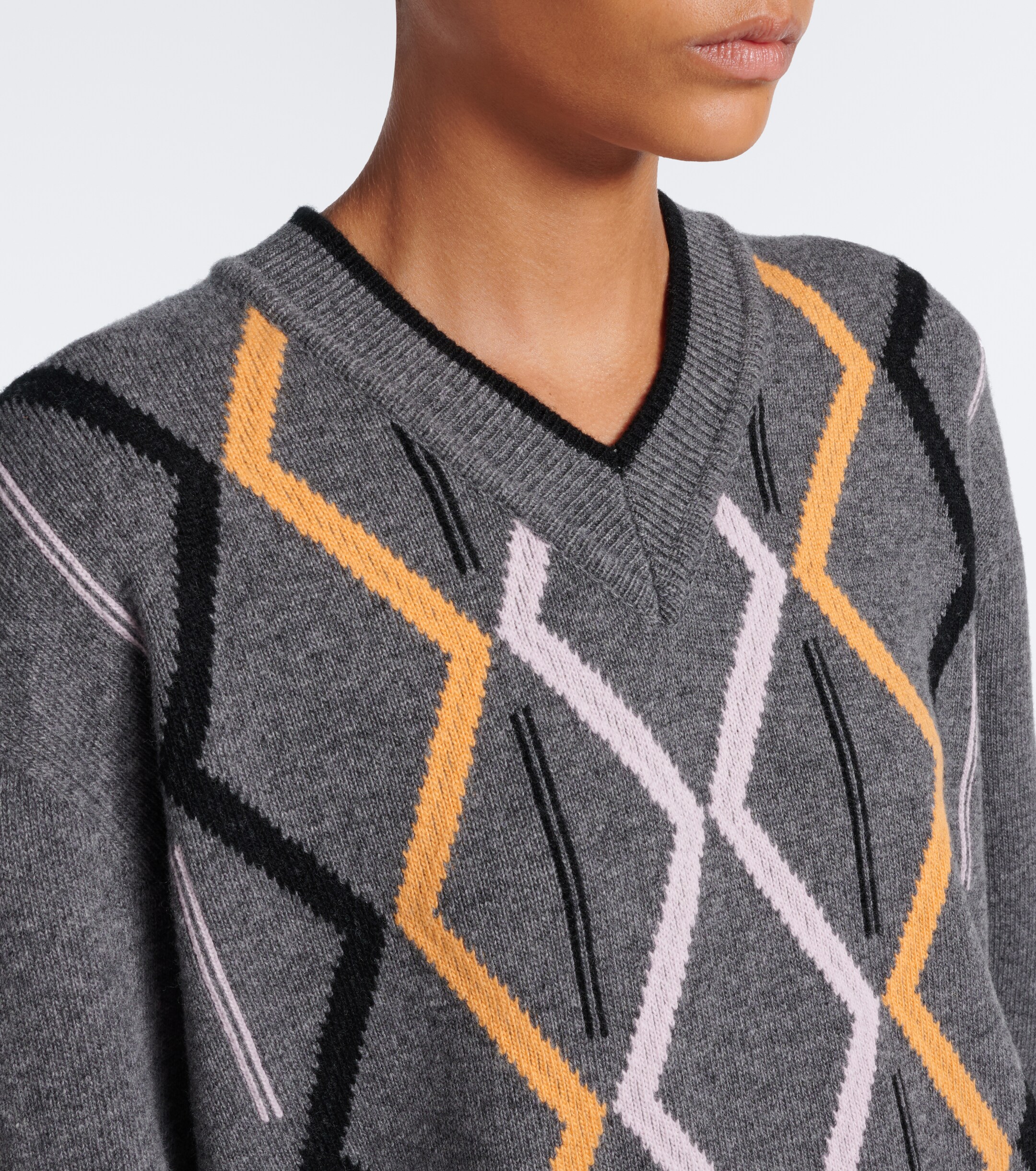 Plan C Plan C Argyle wool and cashmere sweater