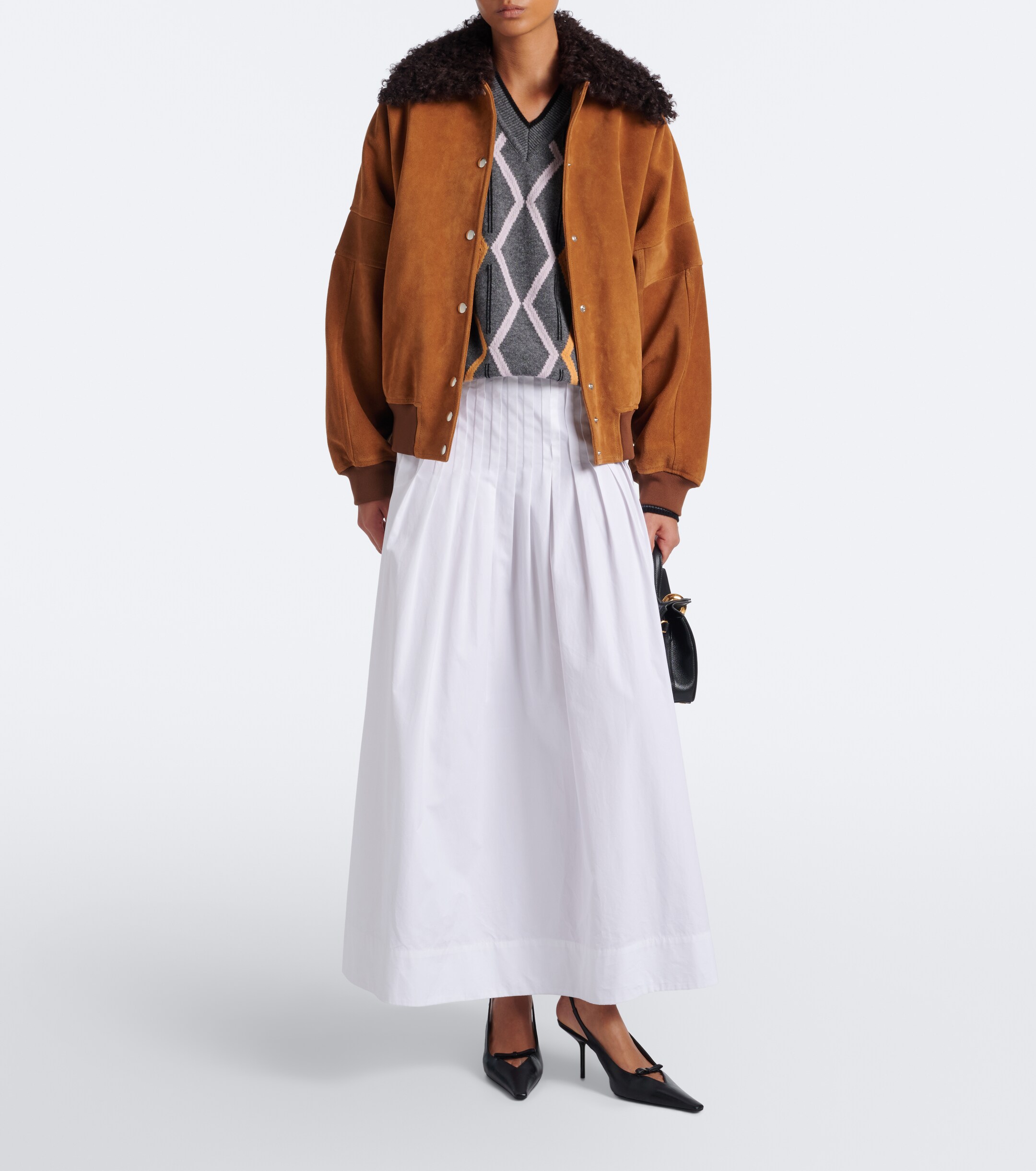 Plan C Plan C Argyle wool and cashmere sweater