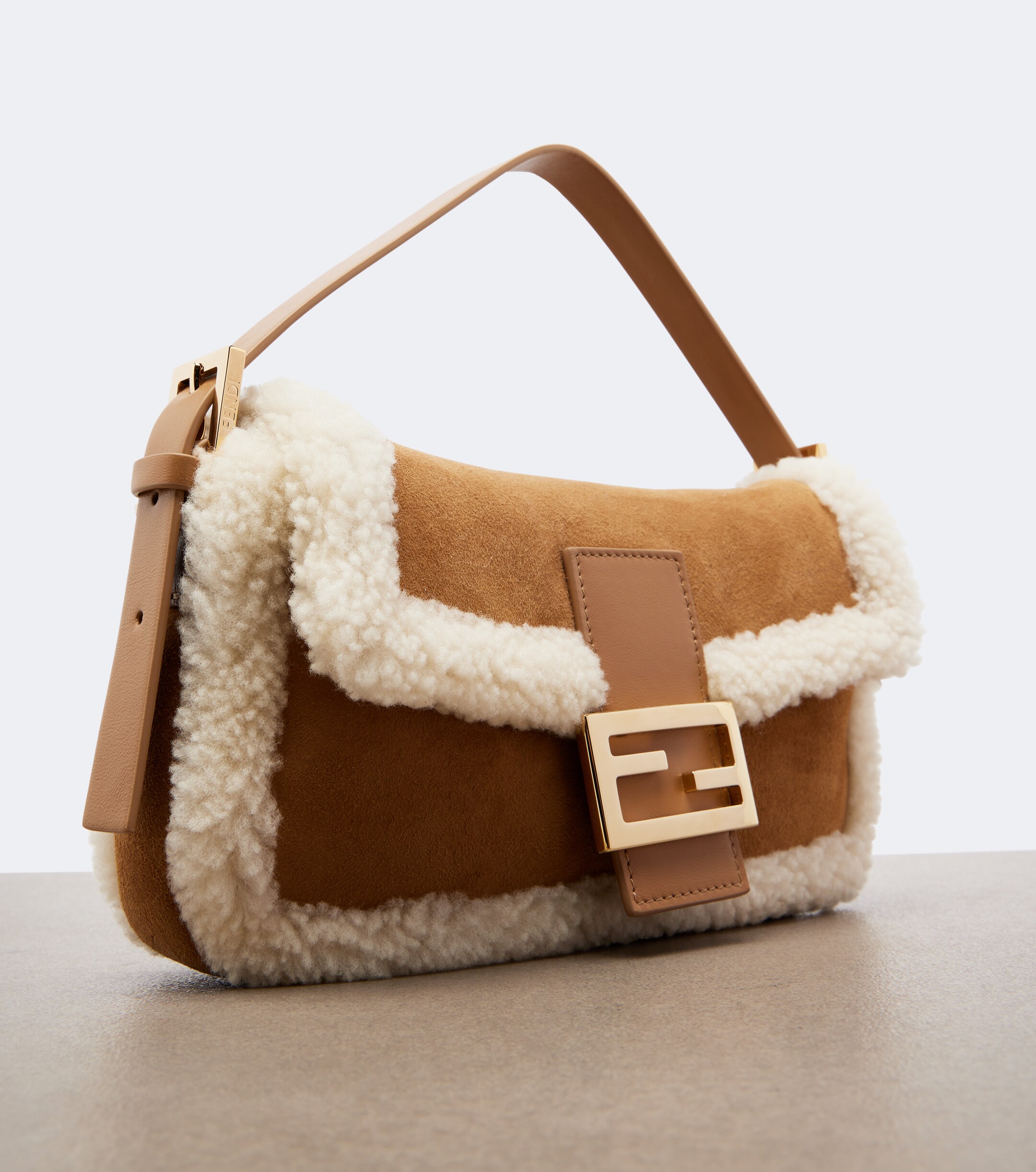 Fendi Fendi Baguette 26424 Small suede shoulder bag