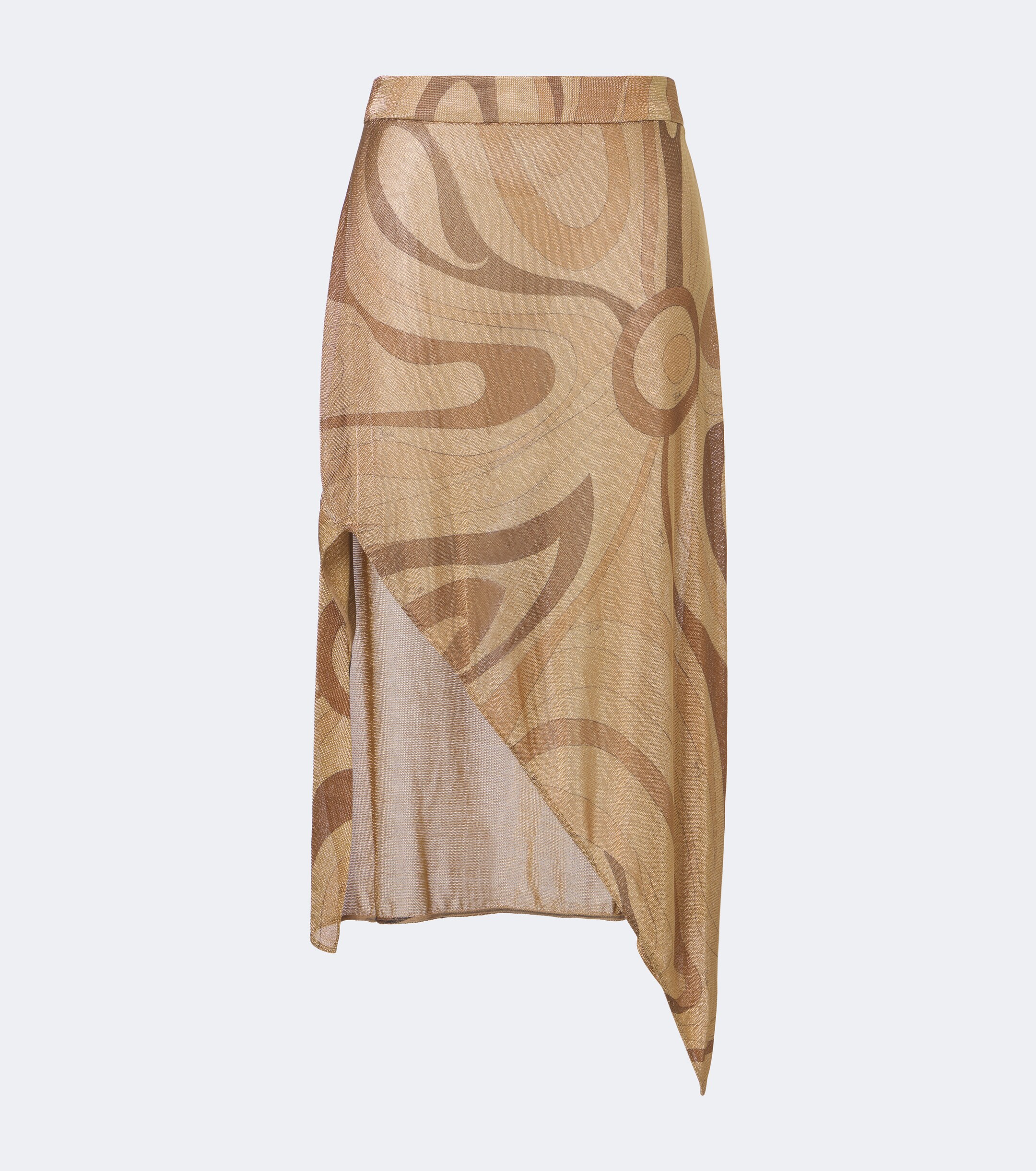 Pucci Pucci Marmo asymmetric Lurex midi skirt